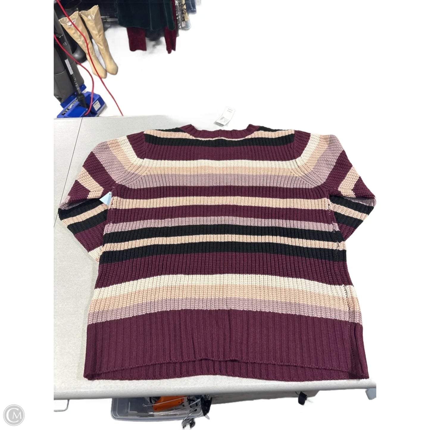 Sweater By Maurices In Maroon, Size: Xxl