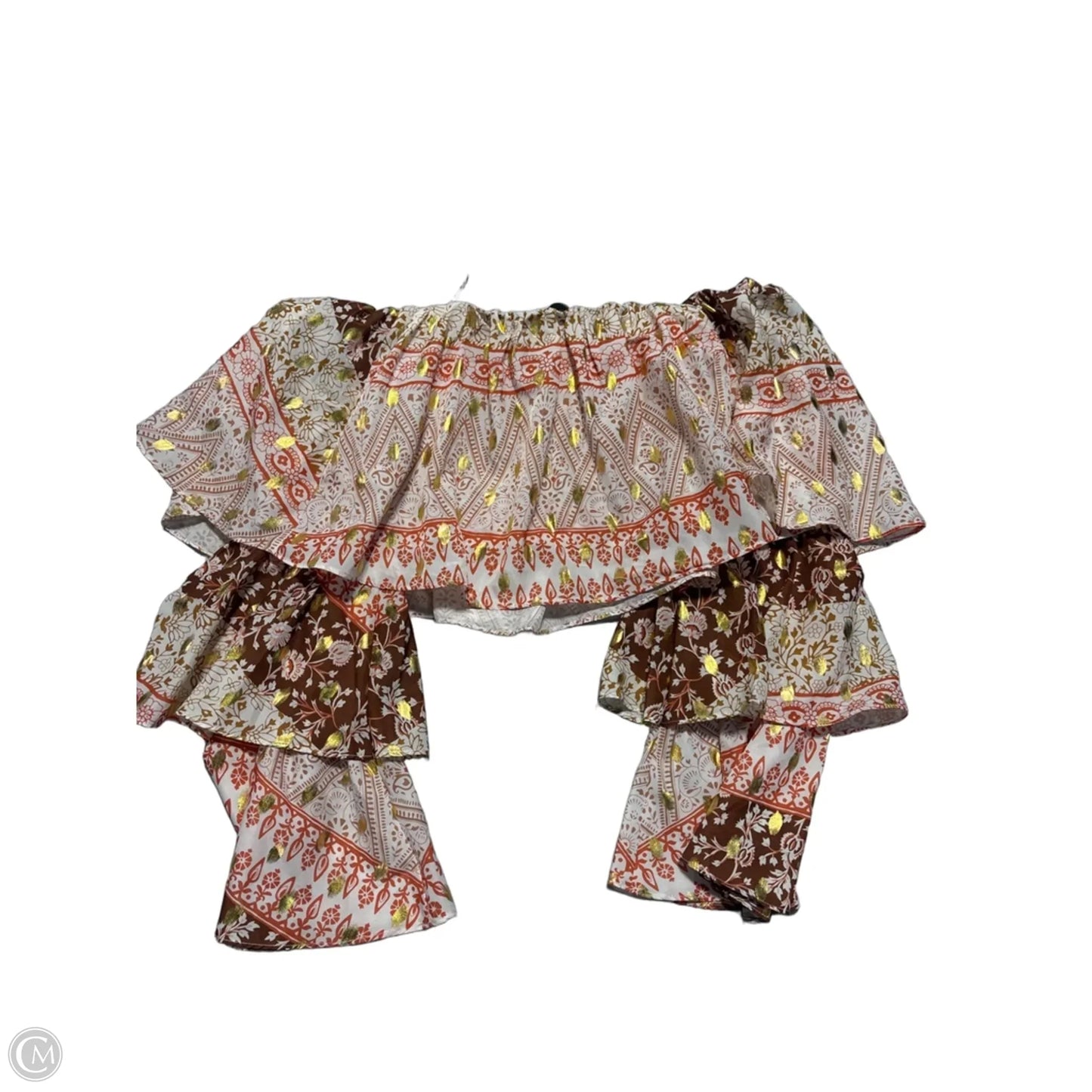 Top Long Sleeve By Anthropologie In Gold, Size: M