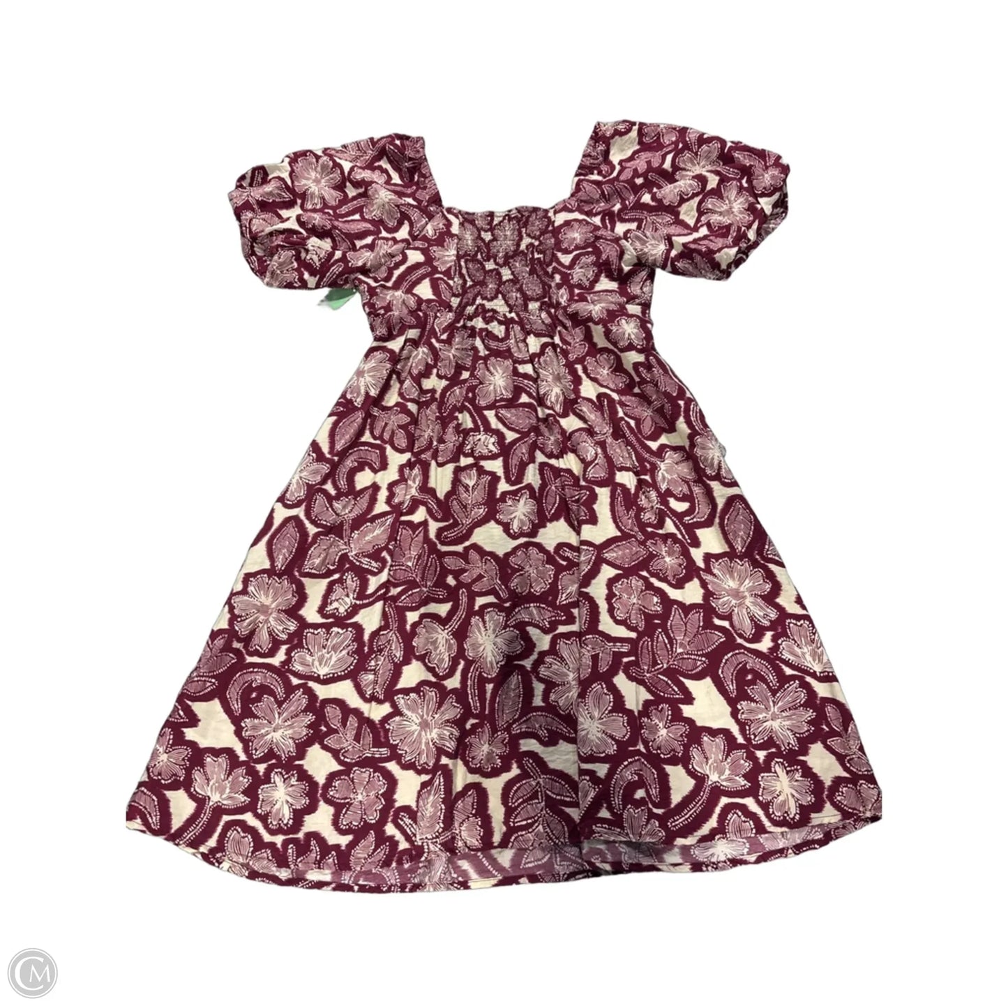 Dress Casual Midi By Time And Tru In Red, Size: S