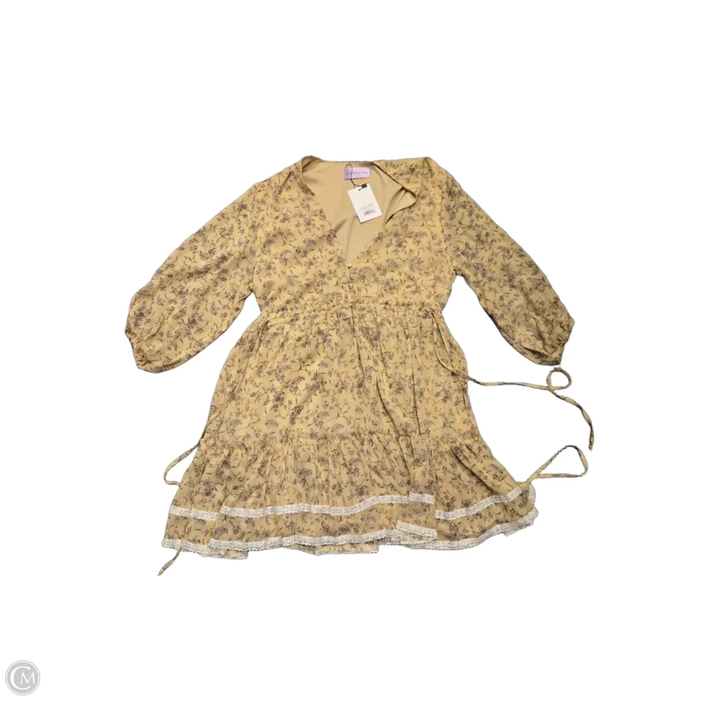 Dress Casual Midi By Cme In Yellow, Size: S
