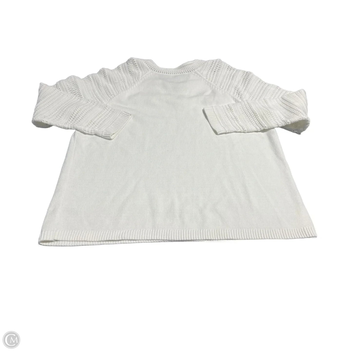 Top Long Sleeve By Talbots In White, Size: 2x