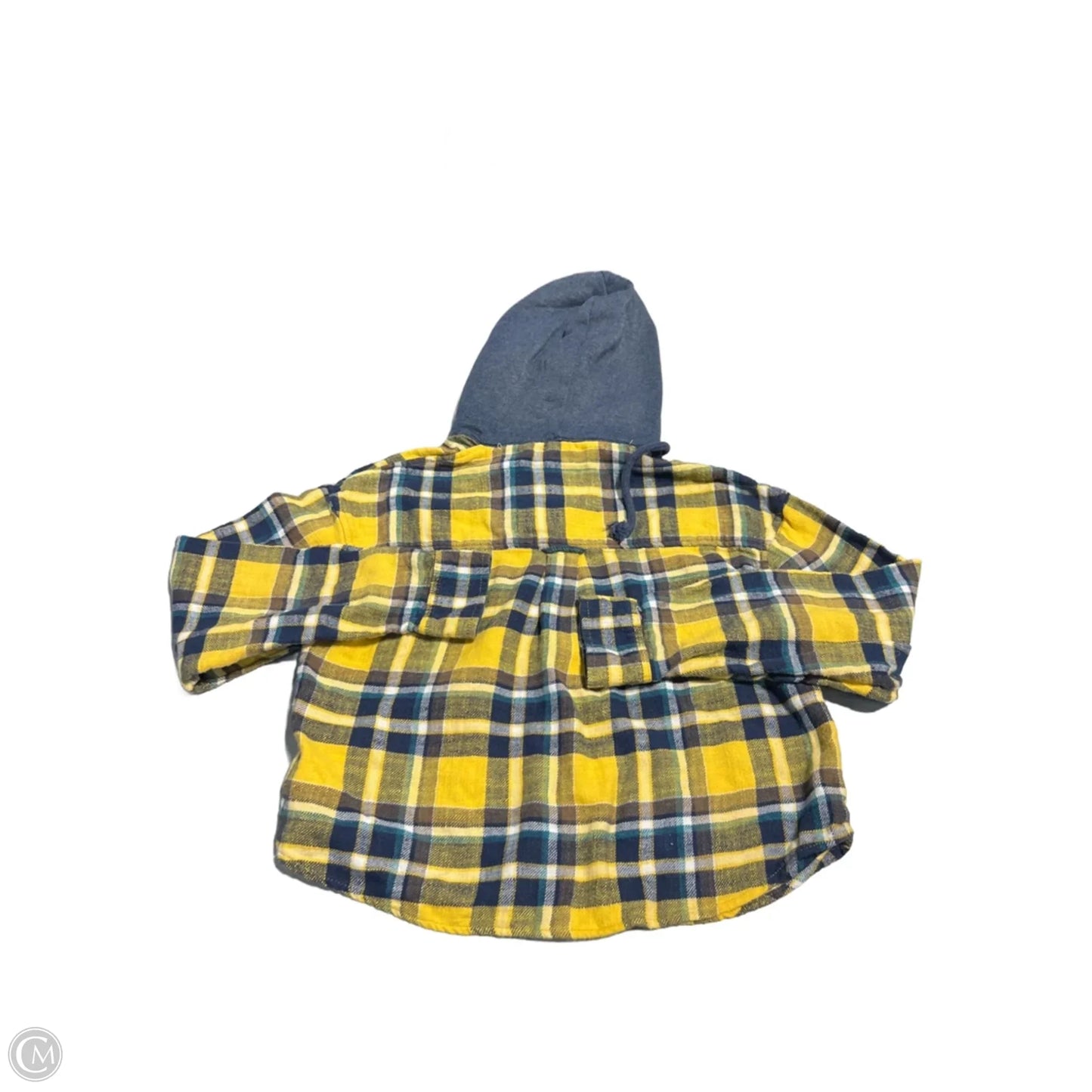 Top Long Sleeve By American Eagle In Blue & Yellow, Size: S