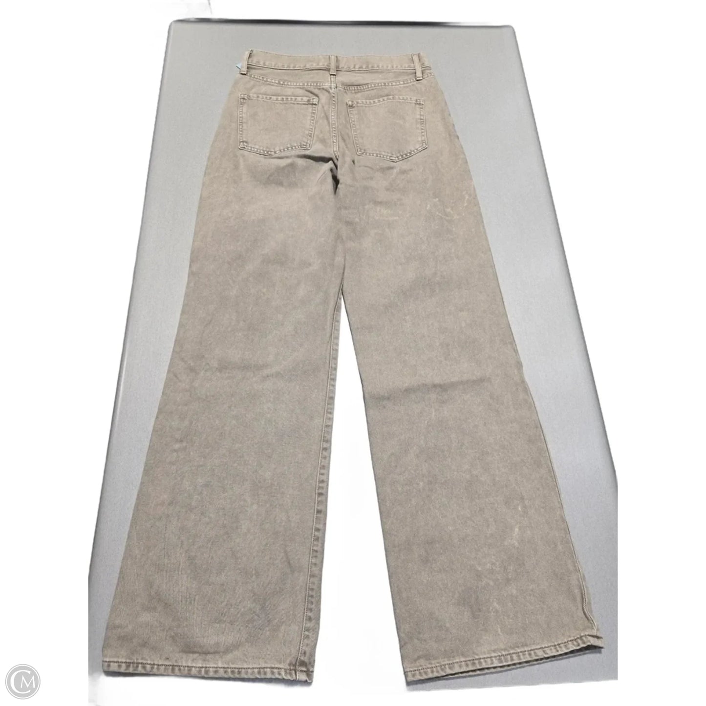 Jeans Straight By Express In Tan Denim, Size: 4