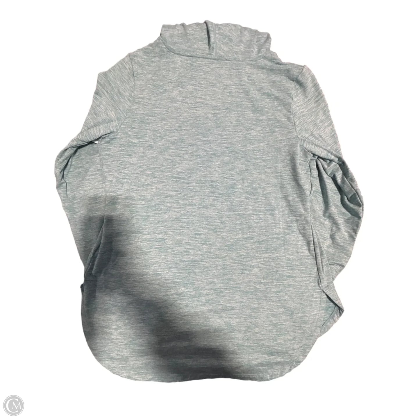 Athletic Top Long Sleeve Collar By Reebok In Blue, Size: M