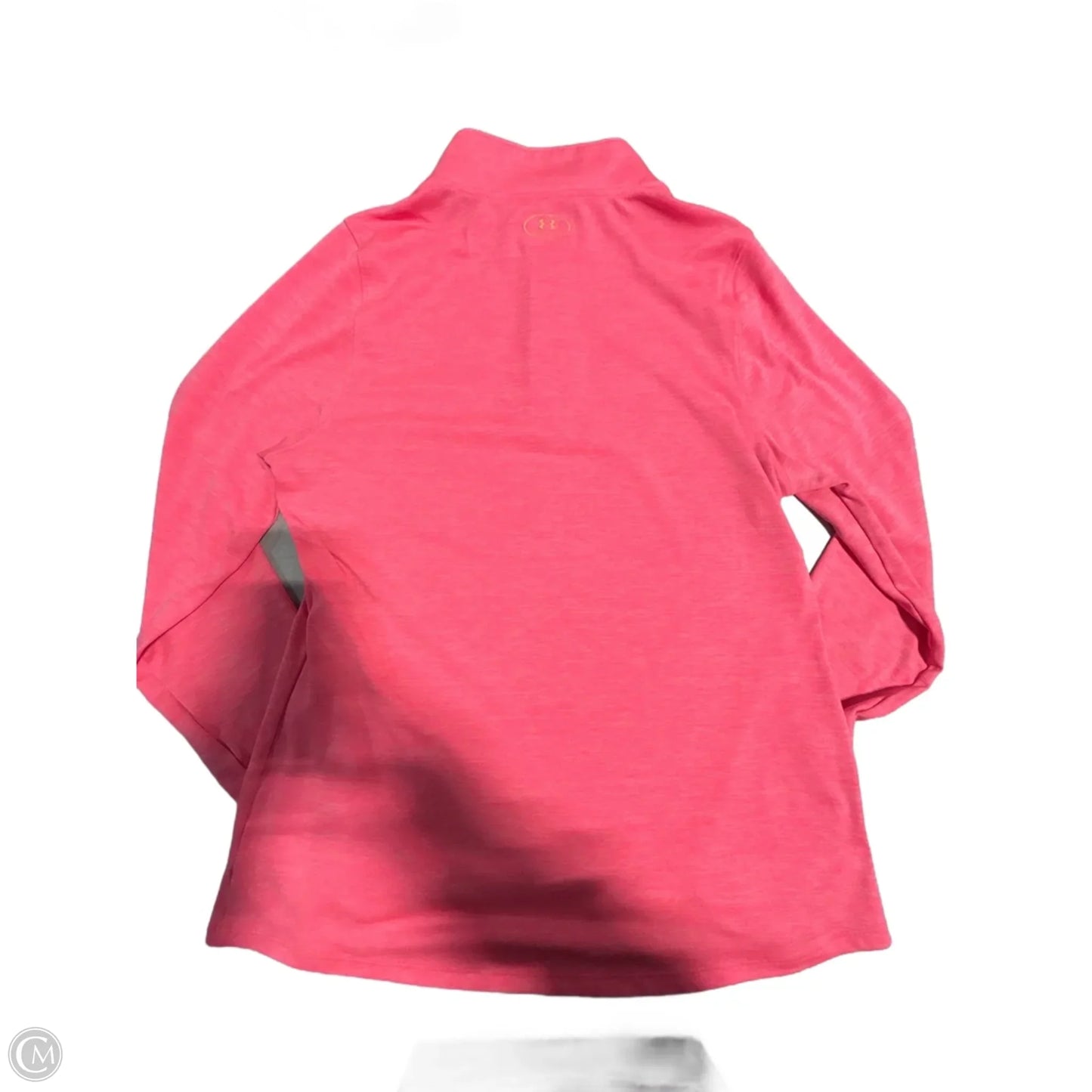 Athletic Top Long Sleeve Collar By Under Armour In Pink, Size: L