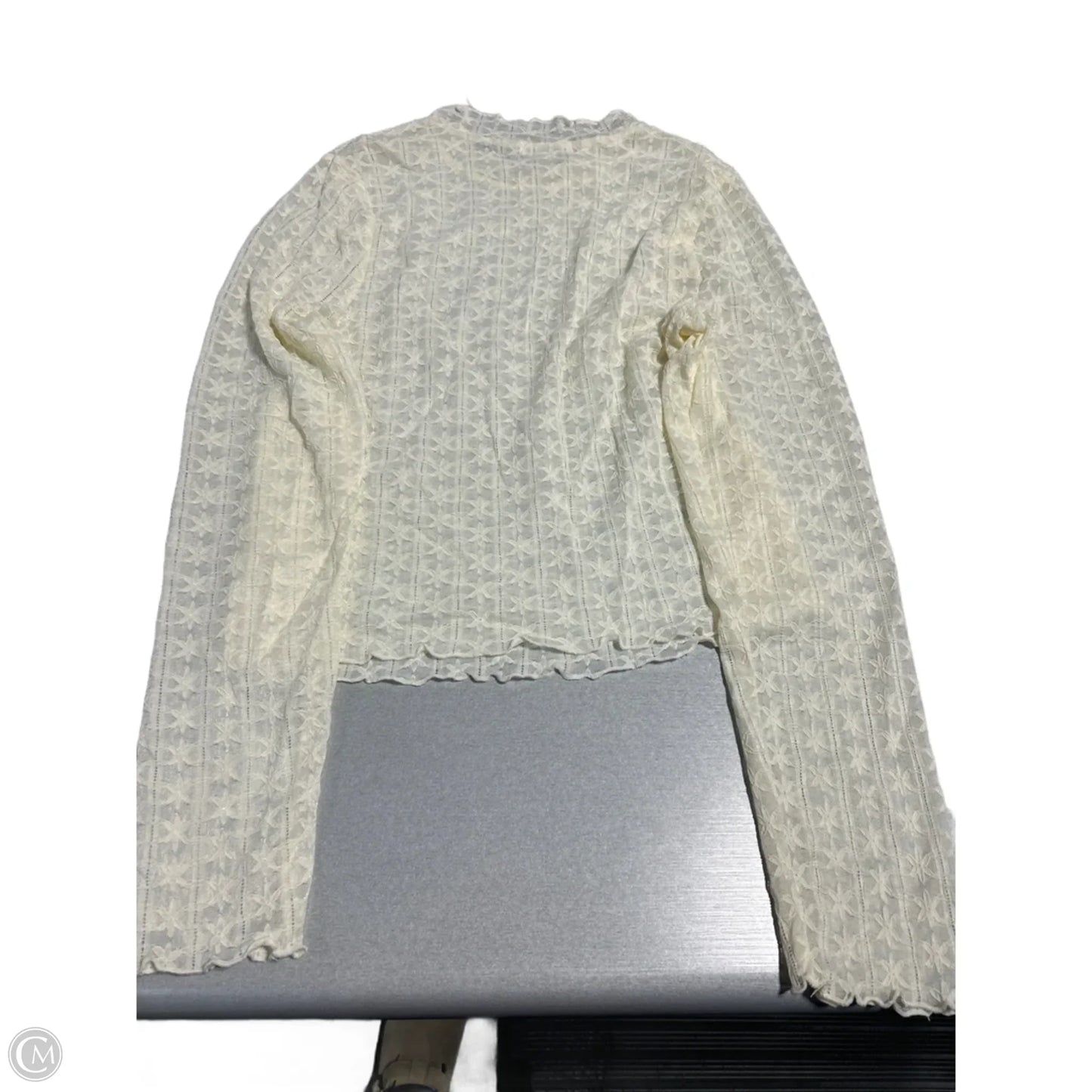Top Long Sleeve By Cmc In Cream, Size: Xl