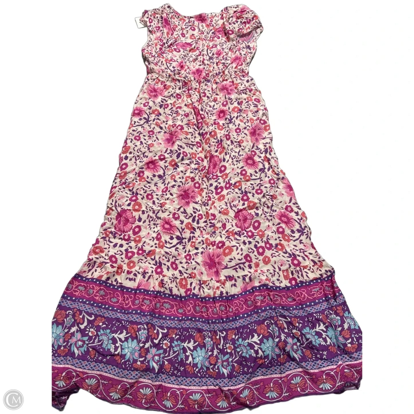 Dress Casual Maxi By Cmc In Pink & Purple, Size: M