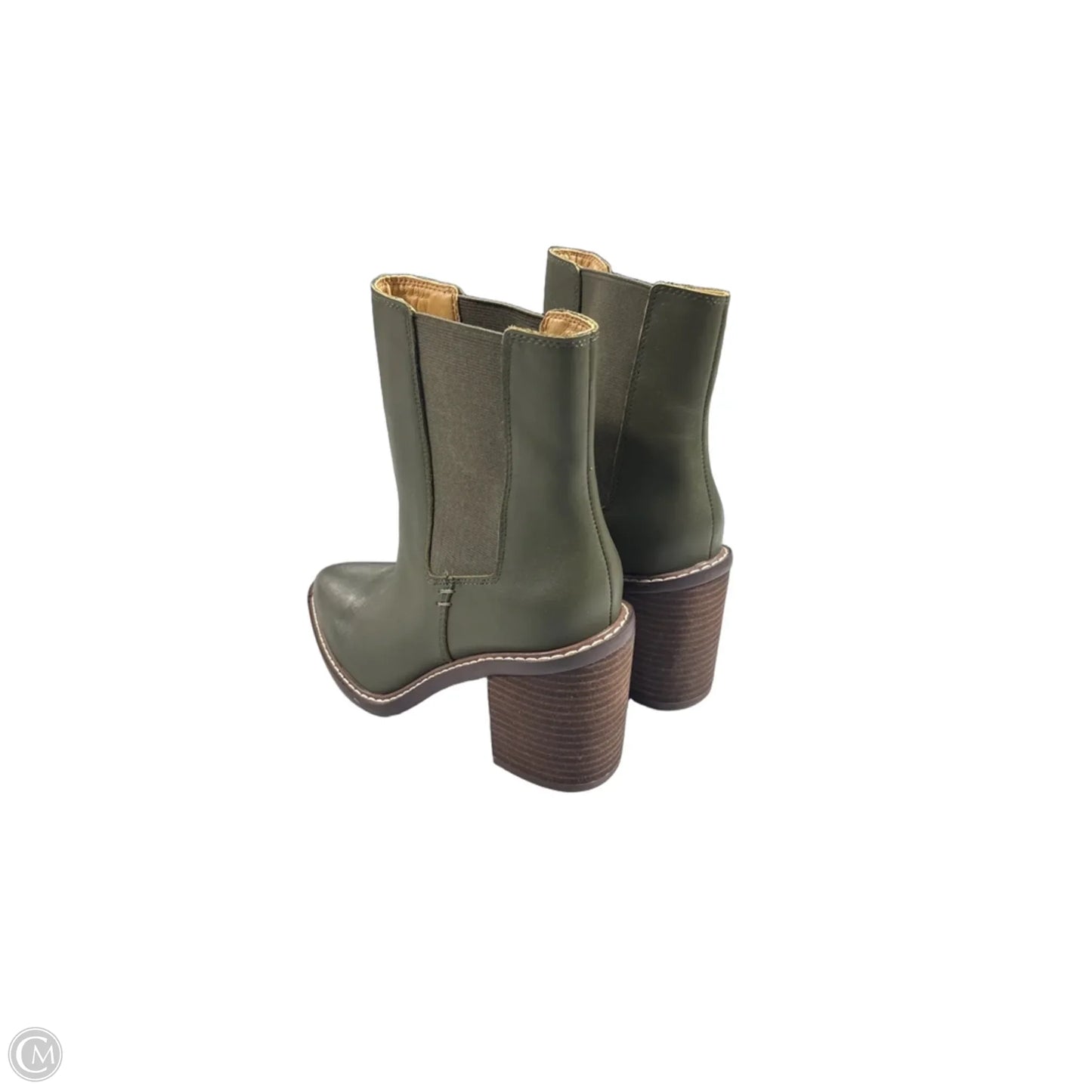Boots Ankle Heels By Crown Vintage In Green, Size: 6.5