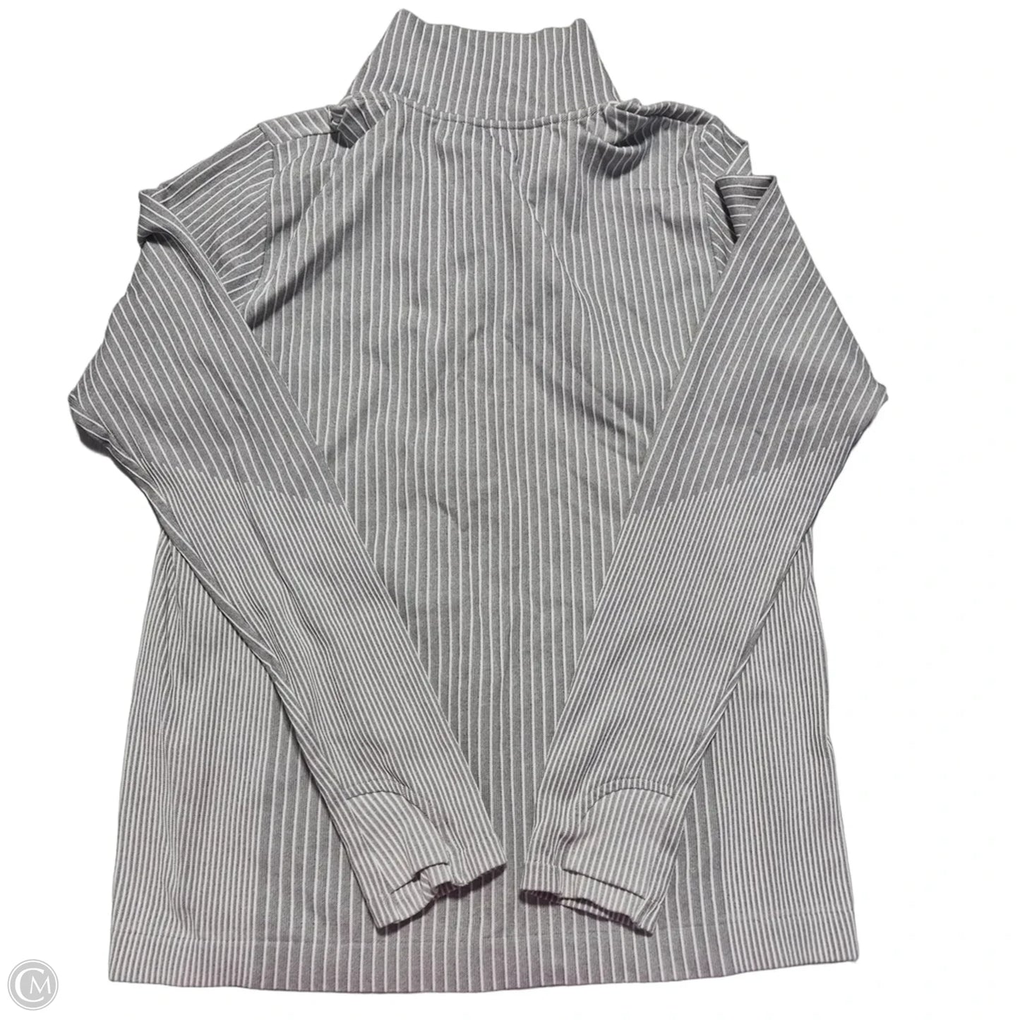 Athletic Top Long Sleeve Collar By Athleta In Grey, Size: L
