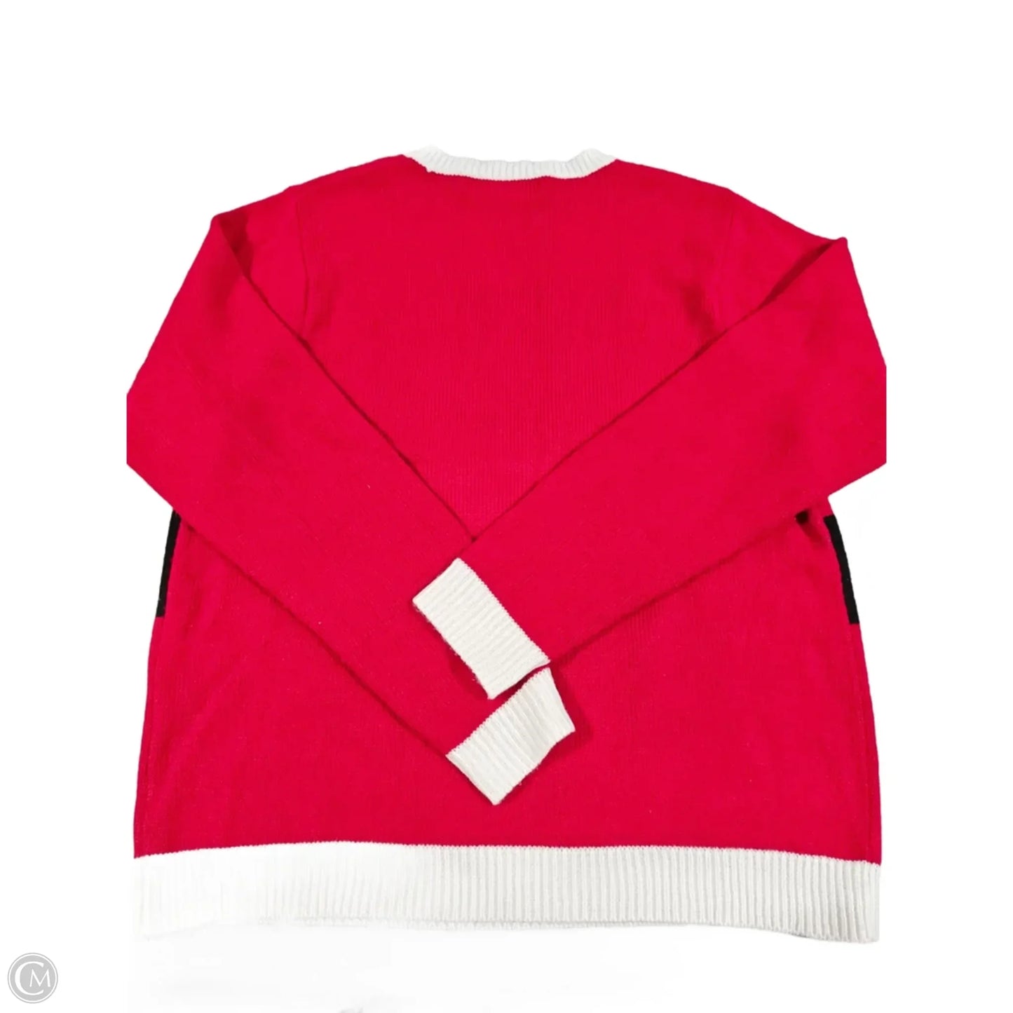 Sweater By Cme In Red & White, Size: L