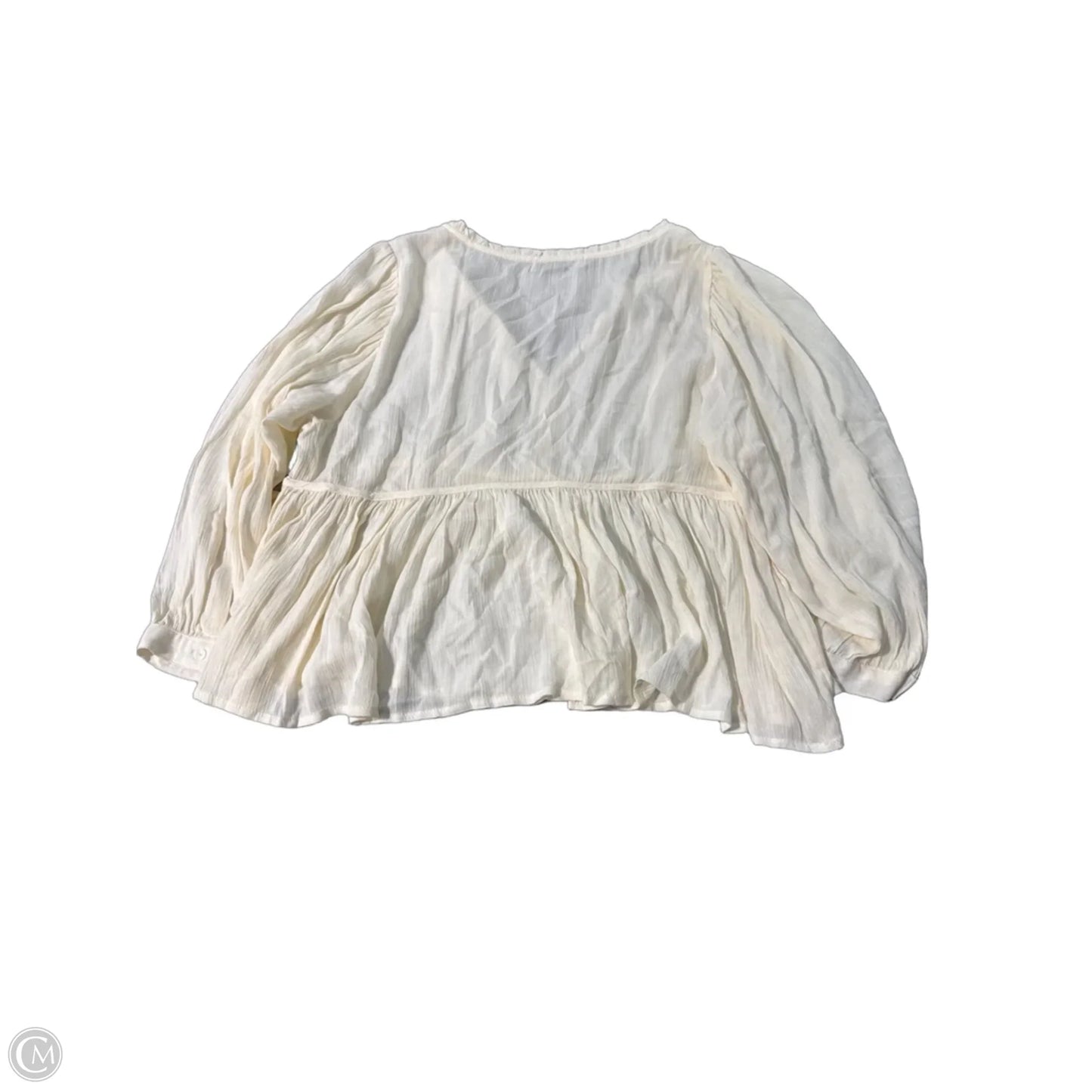 Top 3/4 Sleeve By So In Ivory, Size: Xs
