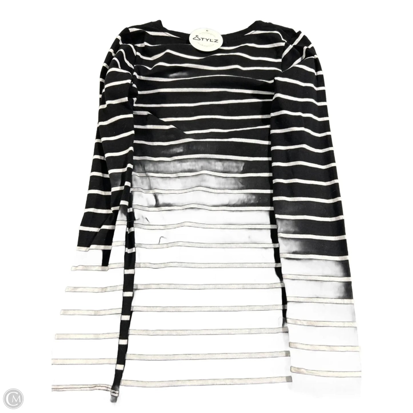 Top Long Sleeve Basic By Heart & Hips In Striped Pattern, Size: S