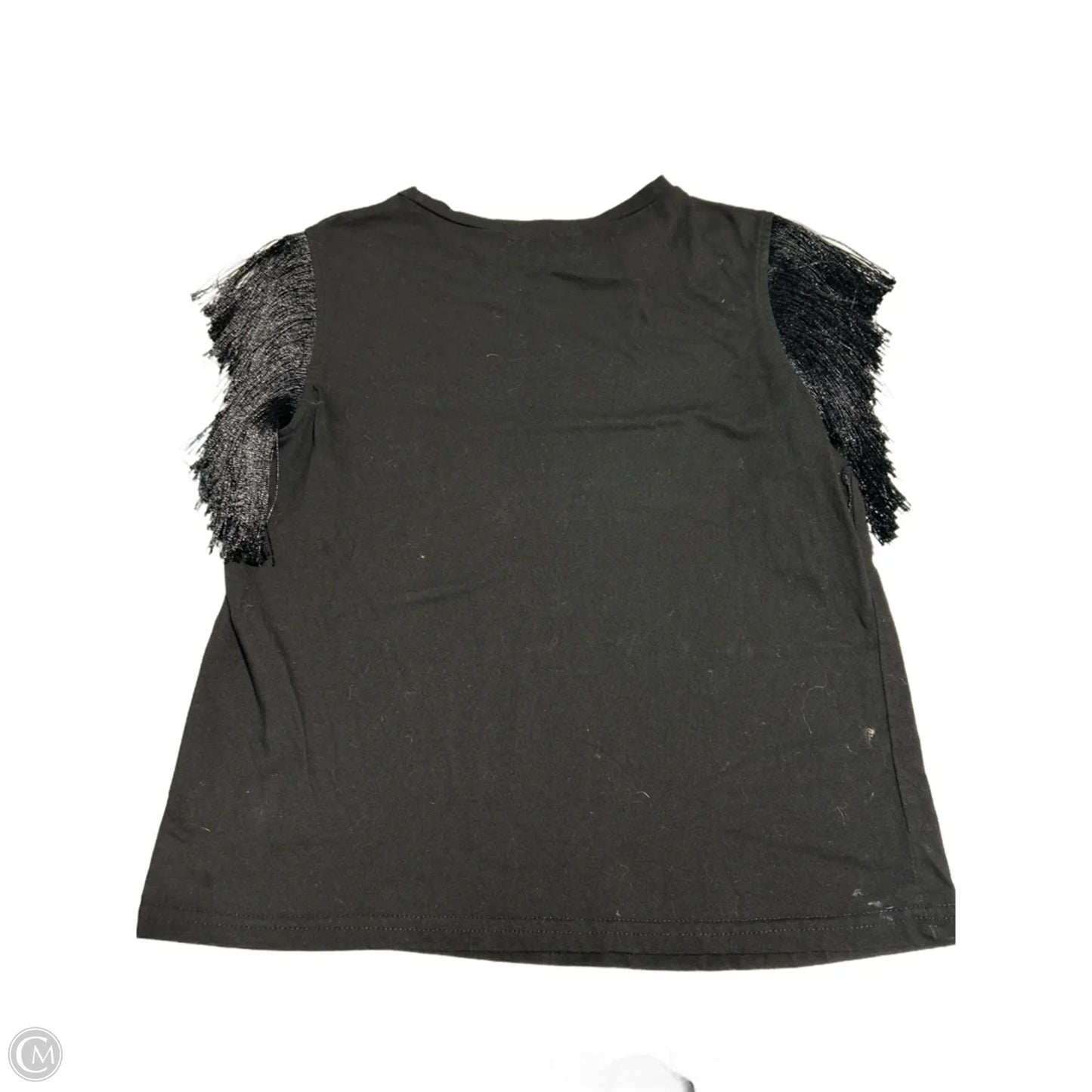 Top Short Sleeve By Cme In Black, Size: L