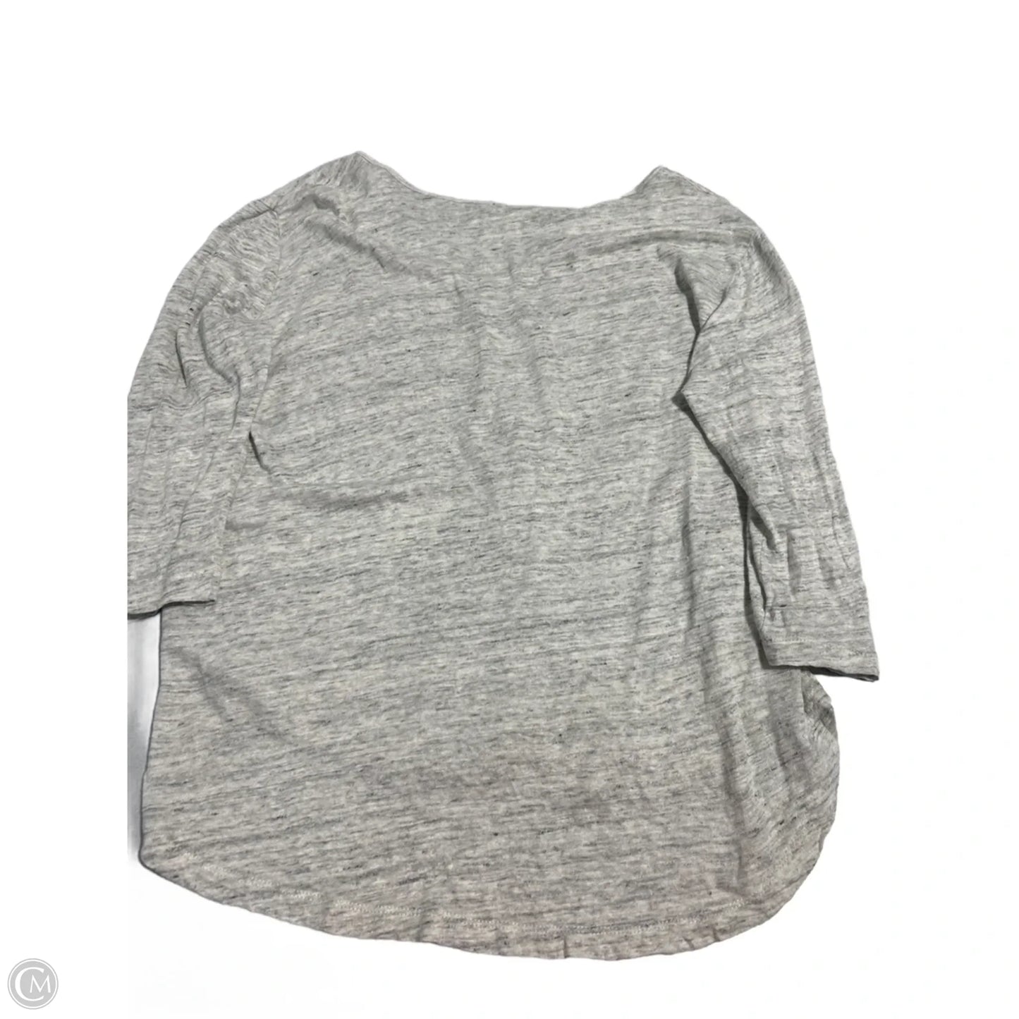 Top Long Sleeve By Bordeaux In Grey, Size: M