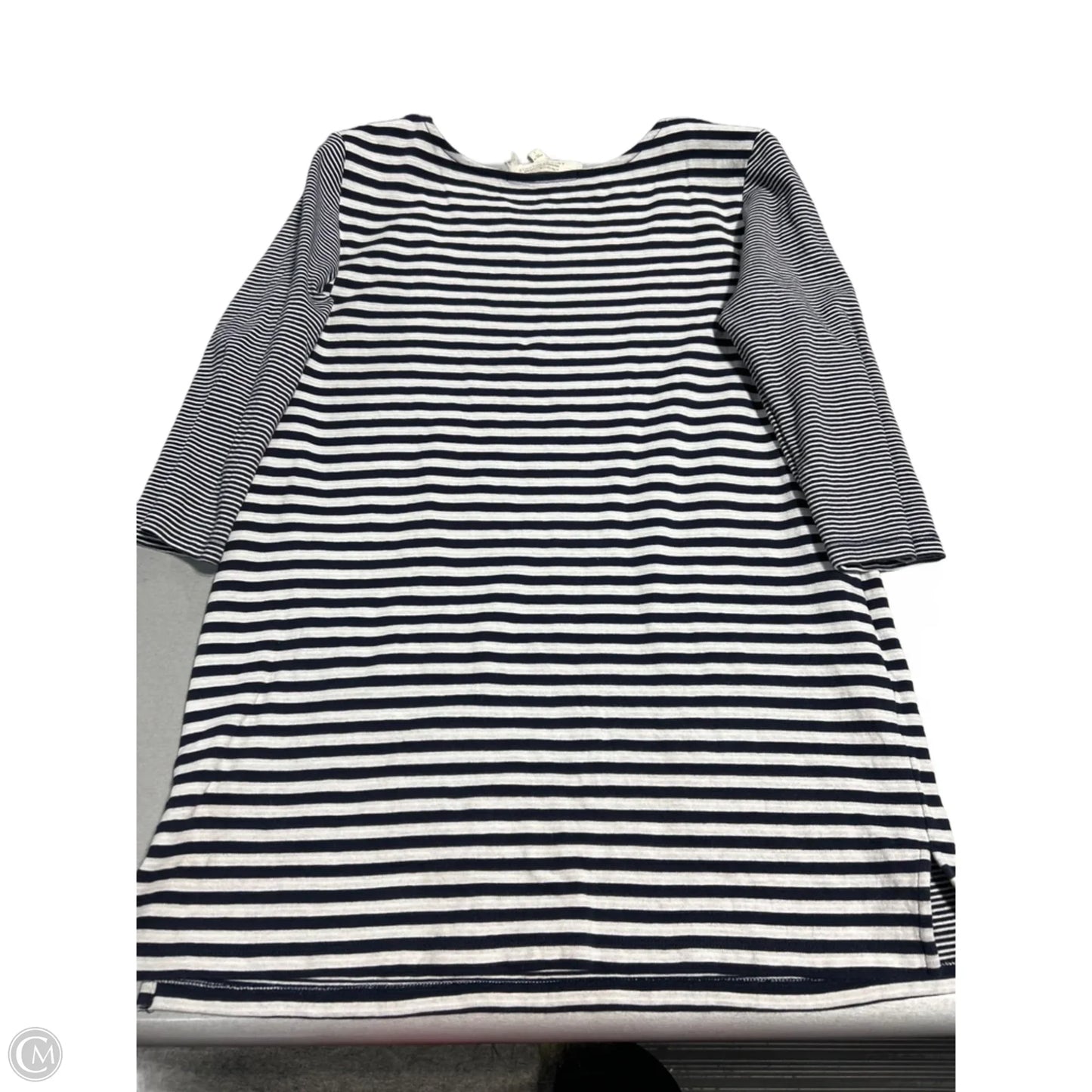 Top 3/4 Sleeve By Anthropologie In Striped Pattern, Size: L