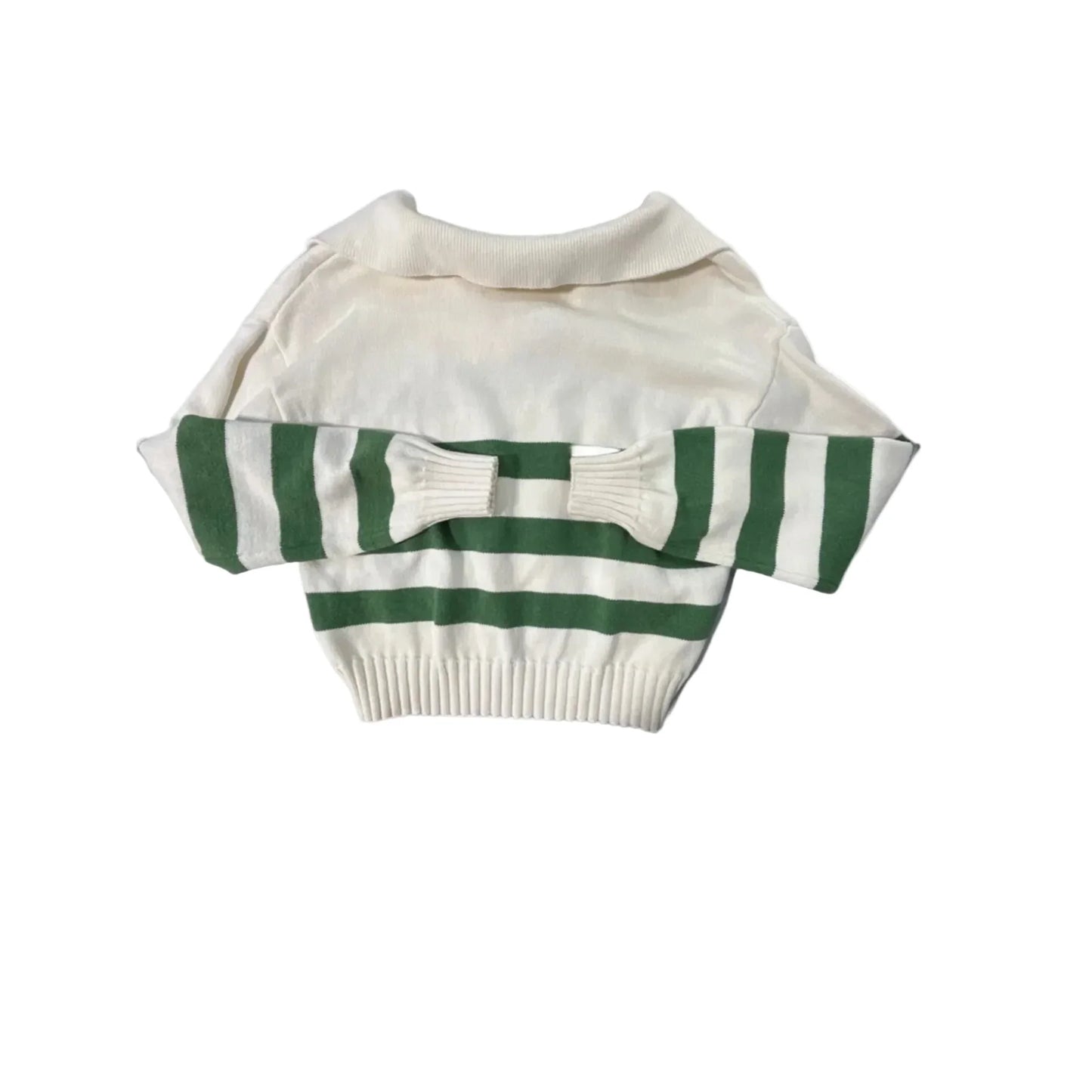 Sweater By Stateside In Green & White, Size: M
