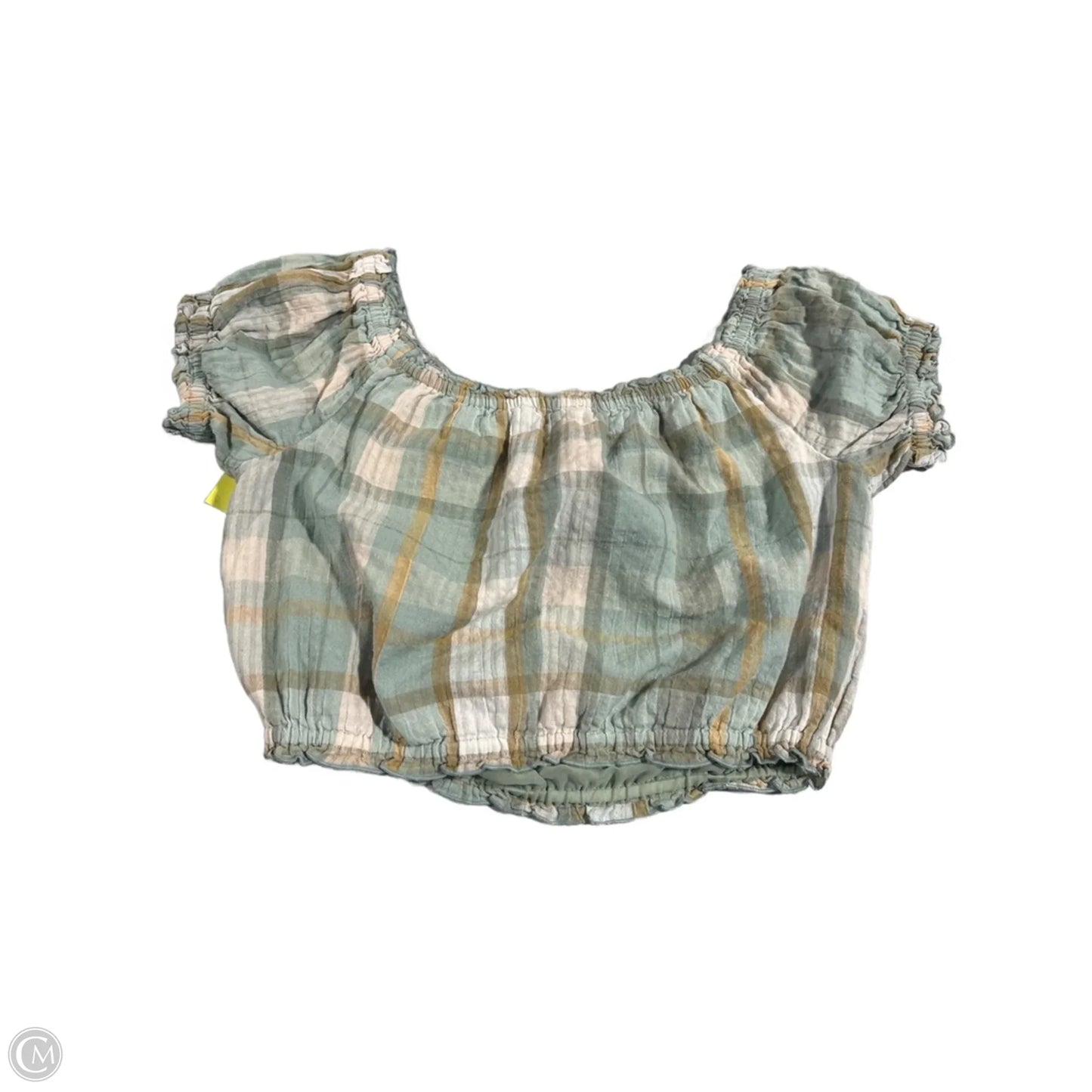 Top Short Sleeve By American Eagle In Green, Size: Xs