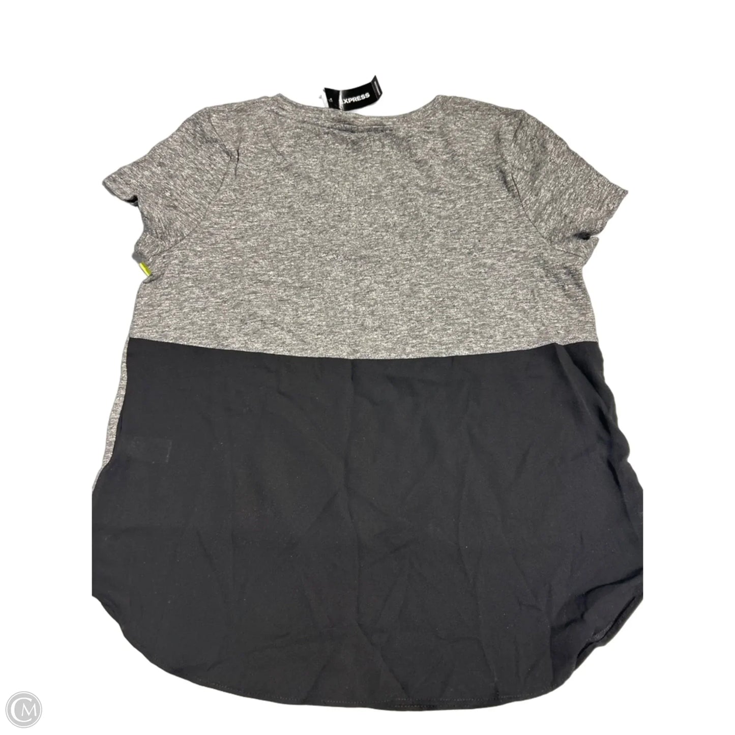 Top Short Sleeve By Express In Grey, Size: Xs
