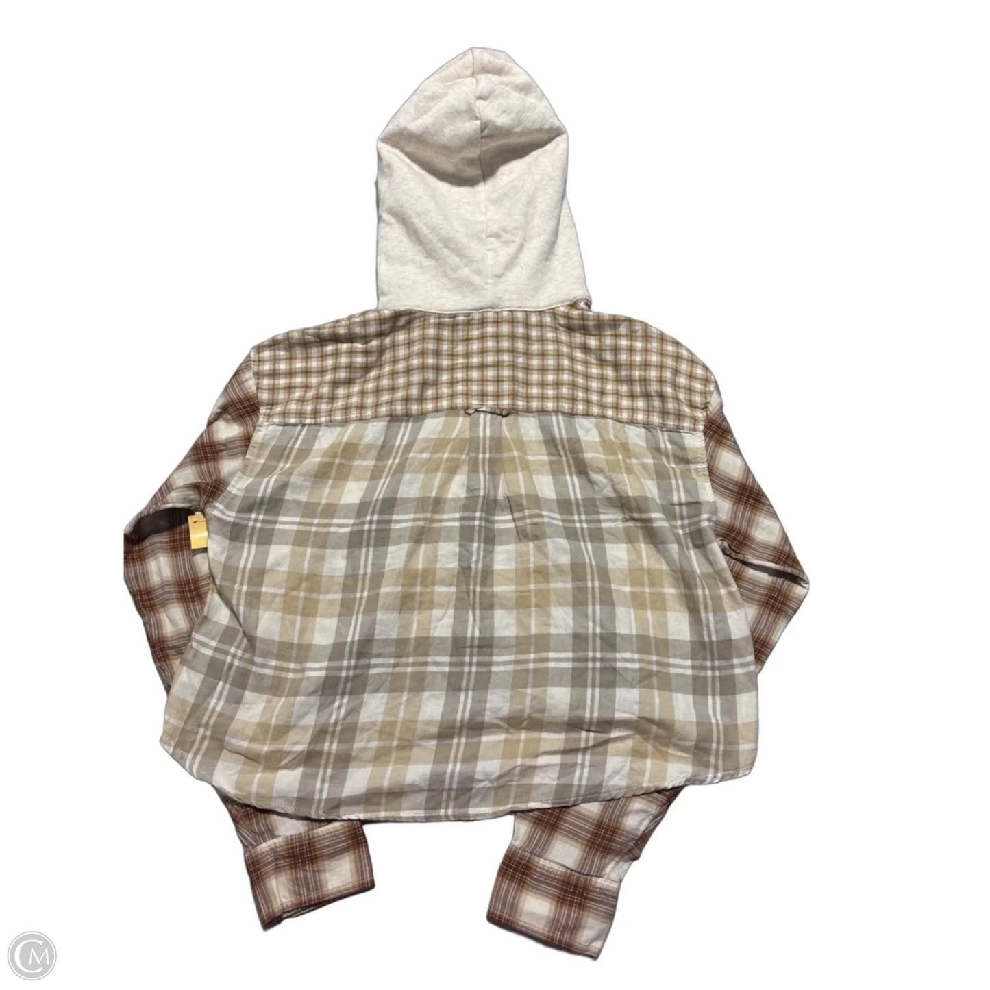 Jacket Shirt By American Eagle In Plaid Pattern, Size: S