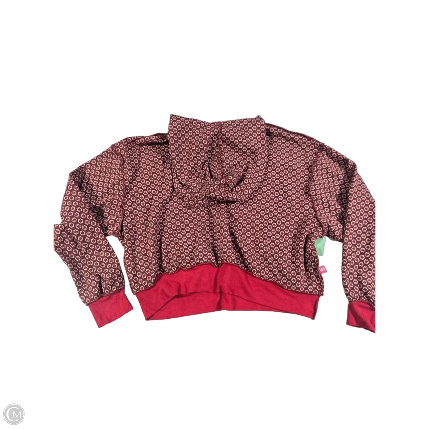 Sweatshirt Hoodie By Cmc In Red & Tan, Size: L