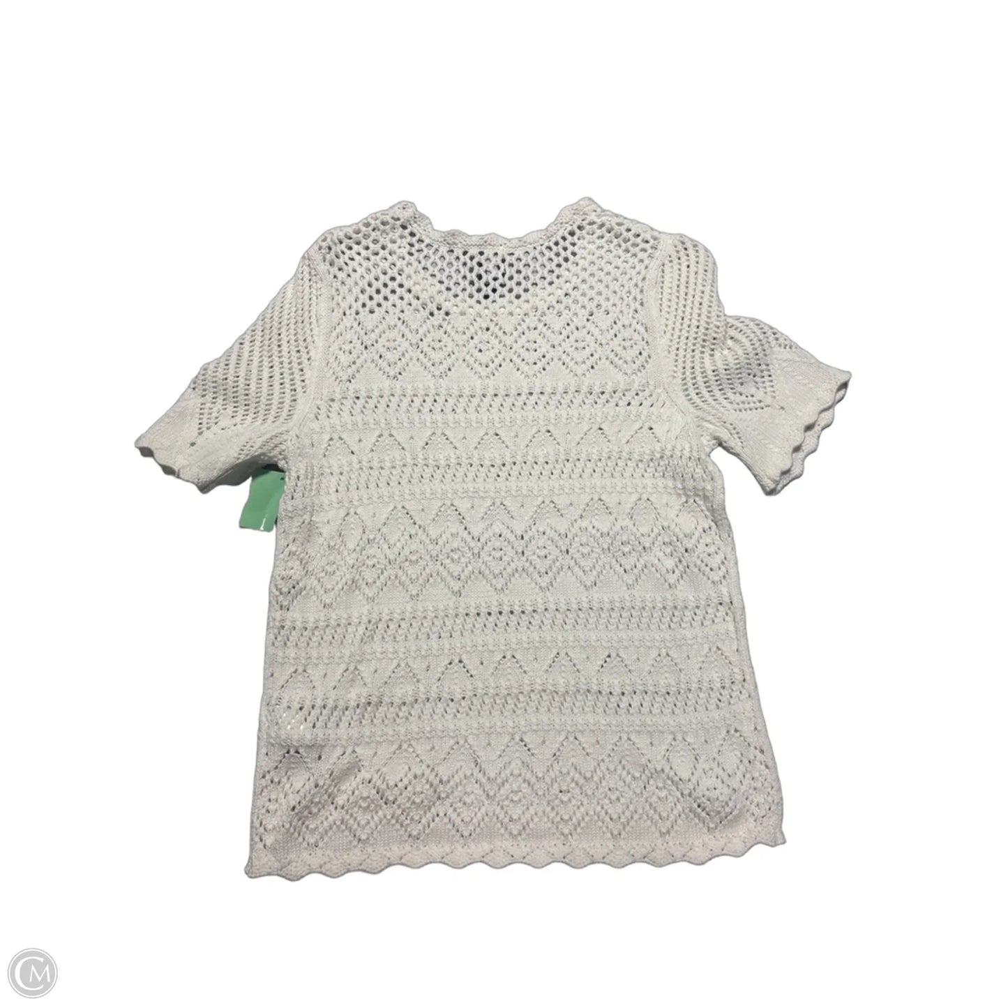 Top Short Sleeve By Gap In White, Size: M