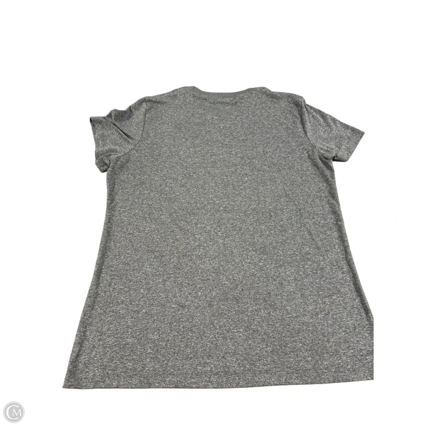 Athletic Top Short Sleeve By Nike In Grey, Size: L