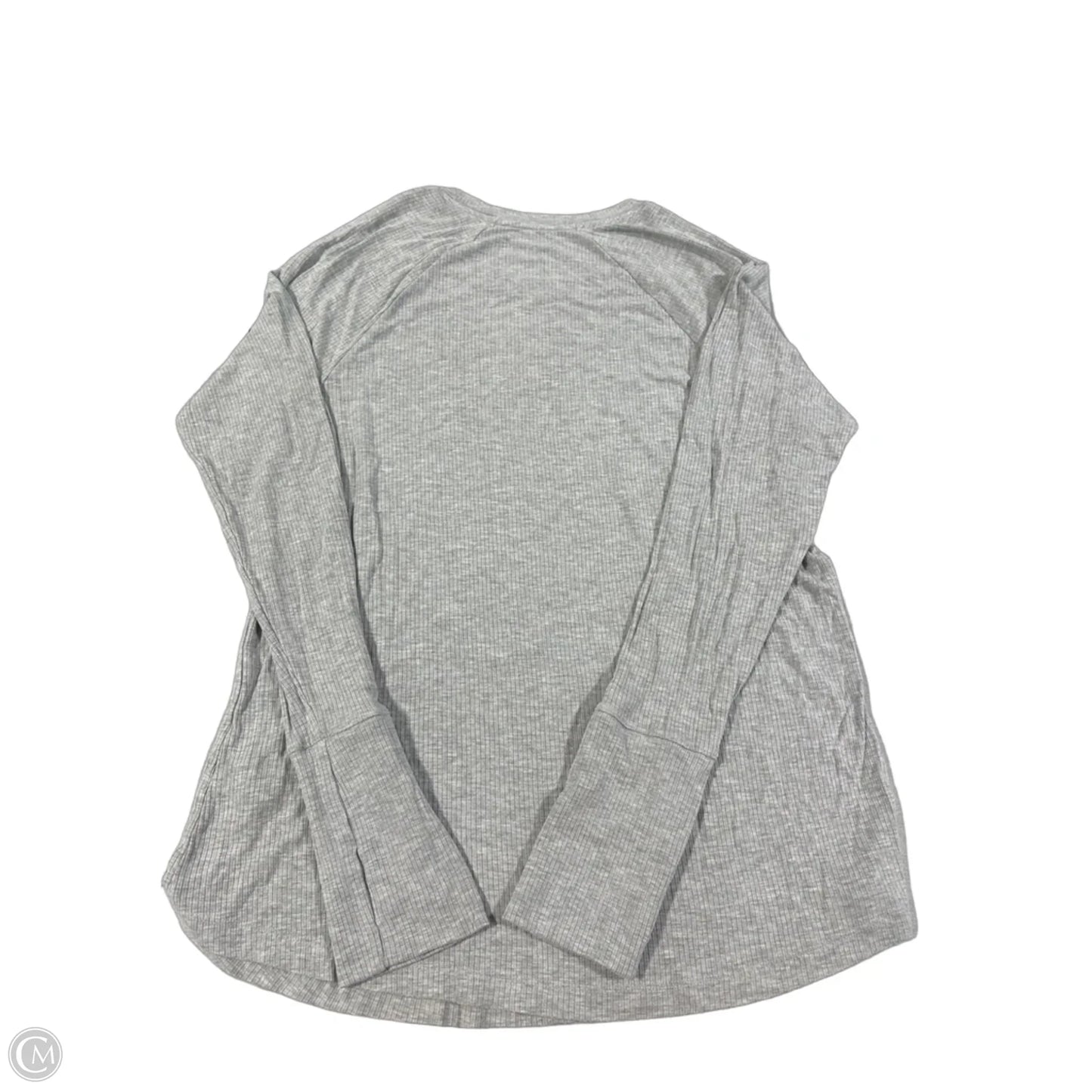 Top Long Sleeve By Offline In Grey, Size: M