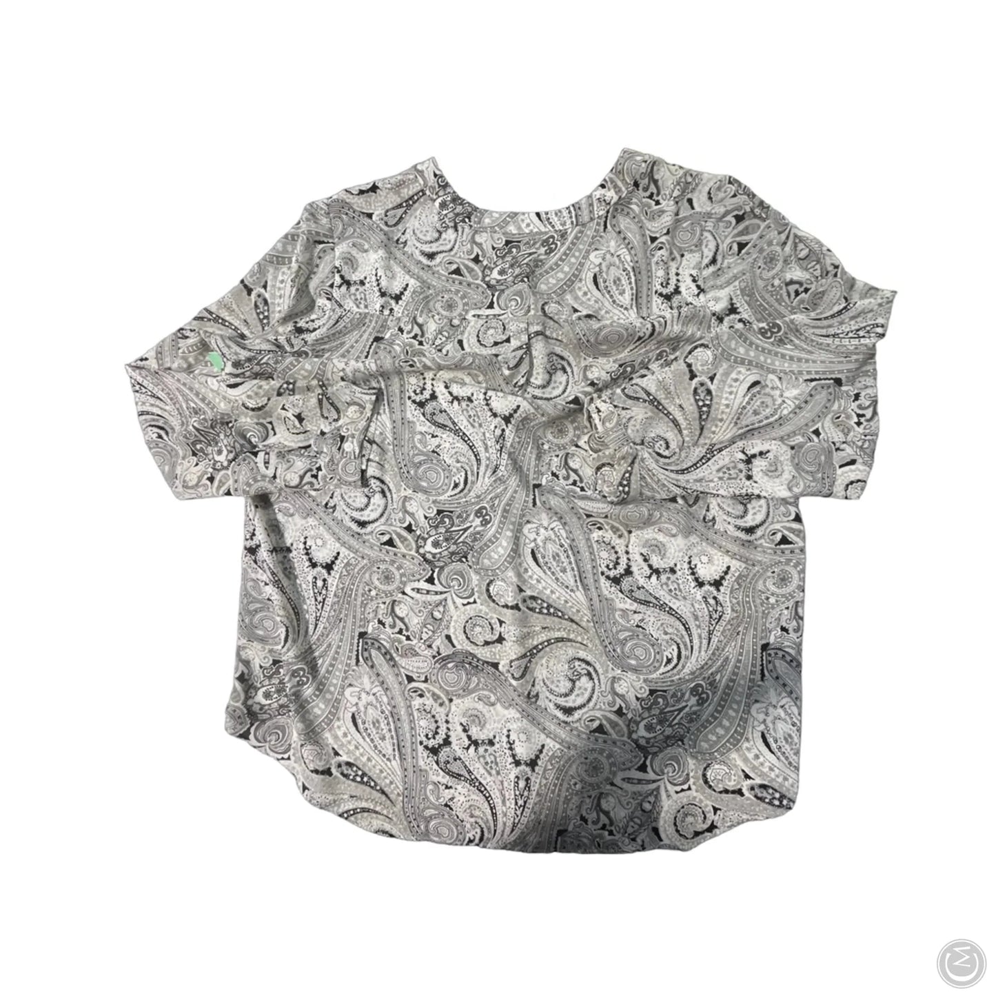 Top Long Sleeve By Talbots In Black & Grey, Size: 3x