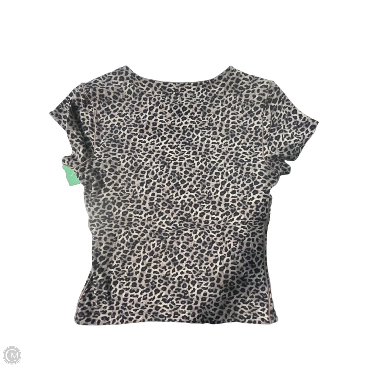 Top Short Sleeve By Aerie In Animal Print, Size: M