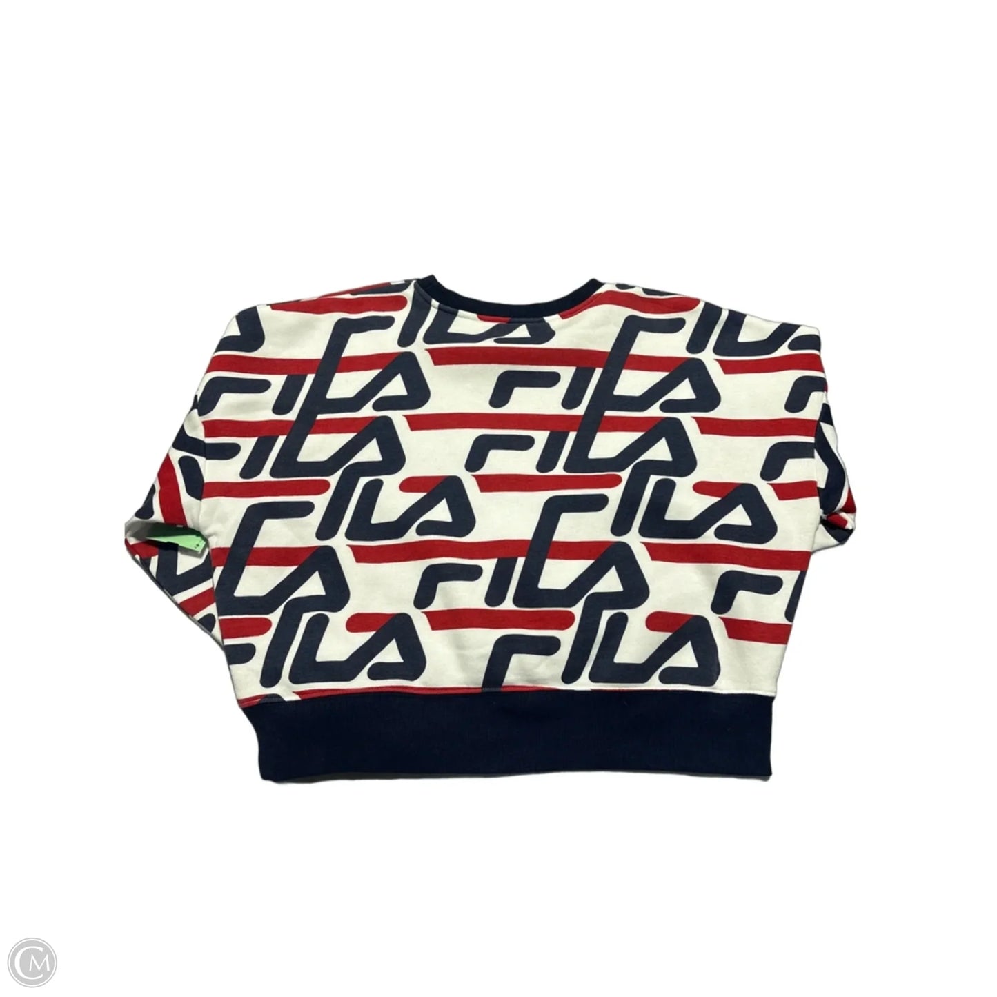 Sweatshirt Crewneck By Fila In Blue & Red & White, Size: L