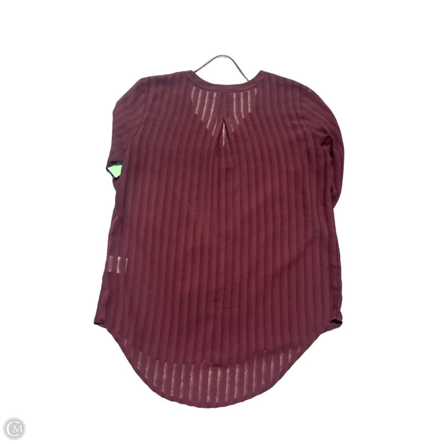 Blouse Long Sleeve By Metaphor In Maroon, Size: S