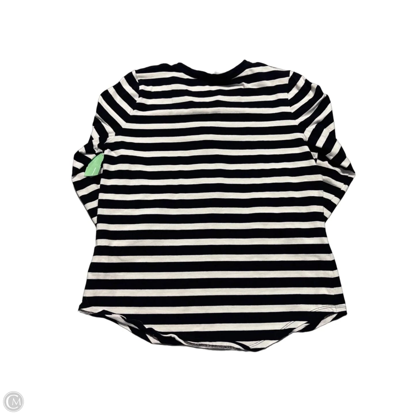 Top Short Sleeve By Anne Klein In Black & White, Size: M