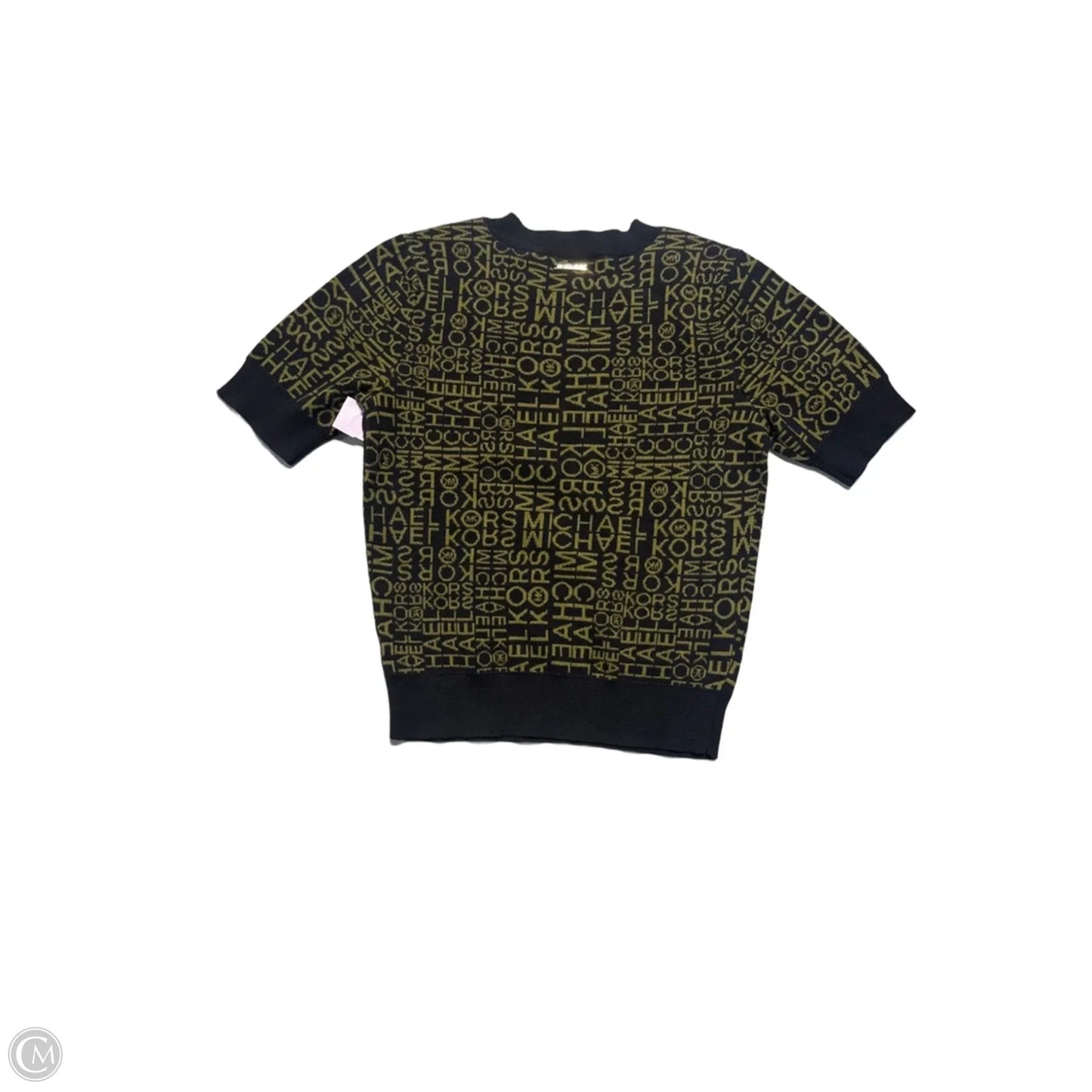 Top Short Sleeve By Michael By Michael Kors In Black & Green, Size: Xs