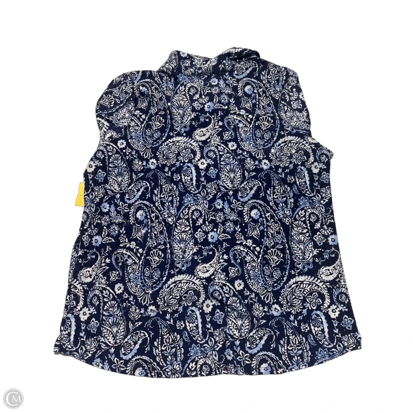 Top Long Sleeve By Emily Daniels In Navy, Size: 1x
