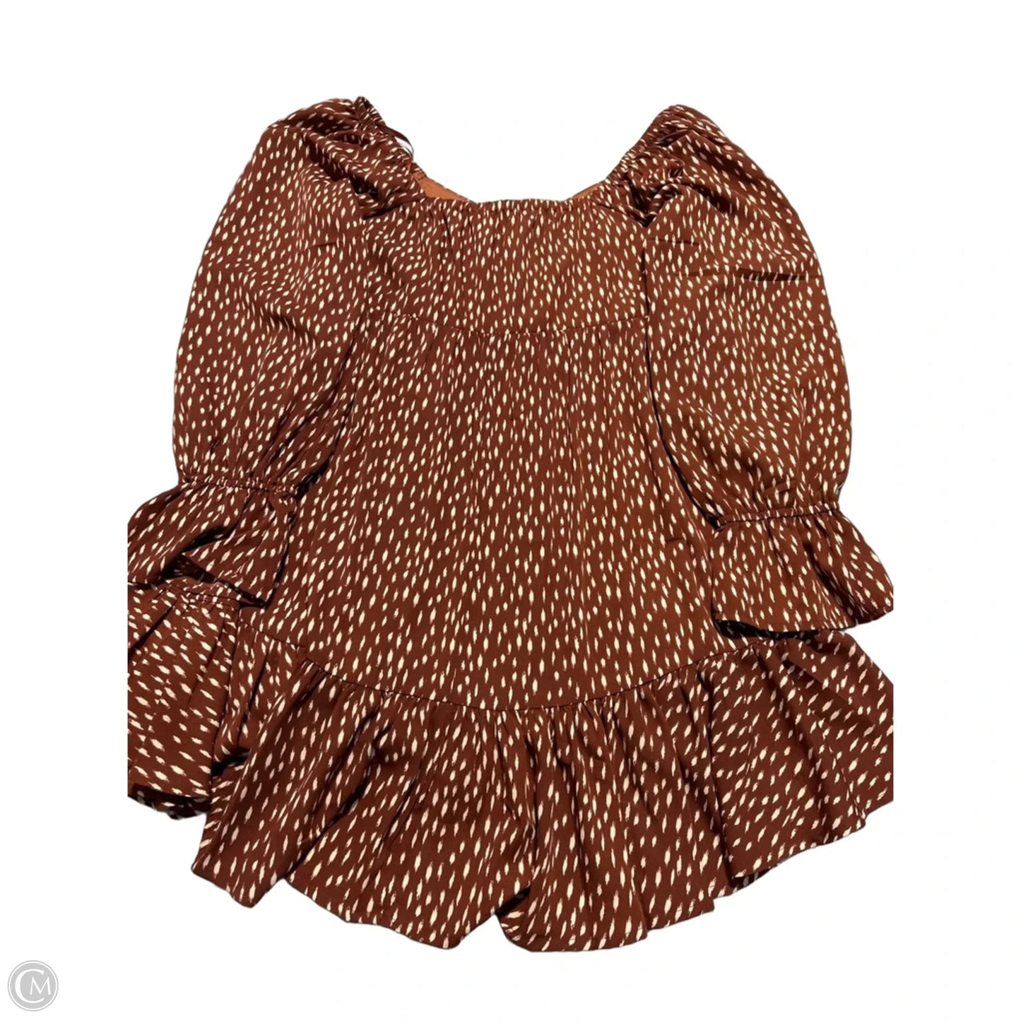 Dress Casual Short By New In In Brown & White, Size: L