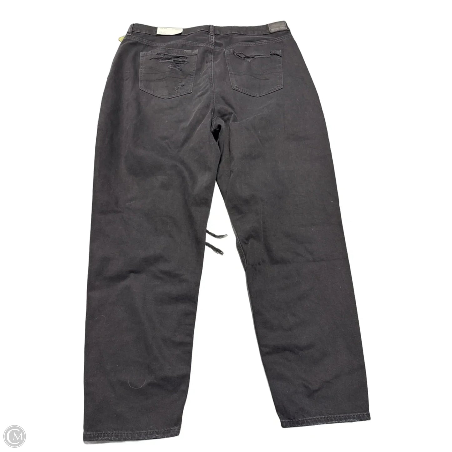Jeans Straight By American Eagle In Black Denim, Size: 20