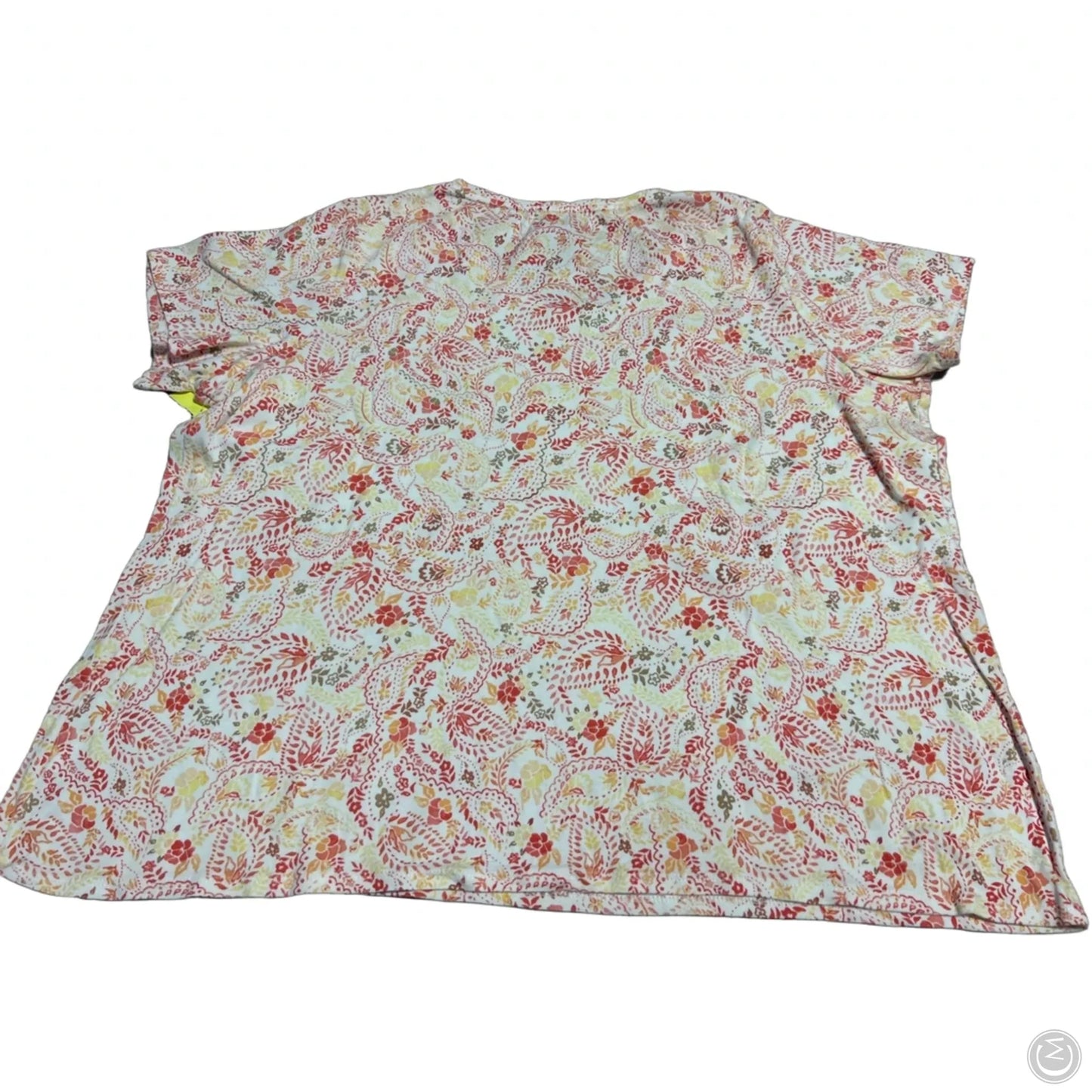 Top Short Sleeve By Croft And Barrow In Nautical Print, Size: 2x