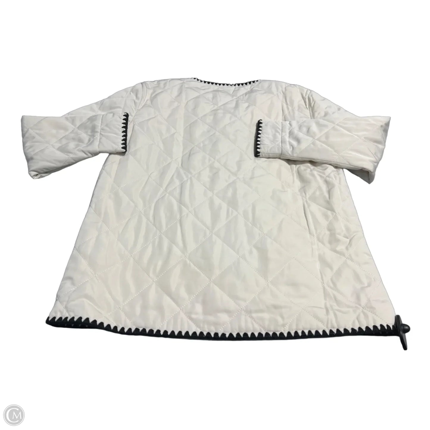 Coat Puffer & Quilted By Karen Kane In White, Size: S