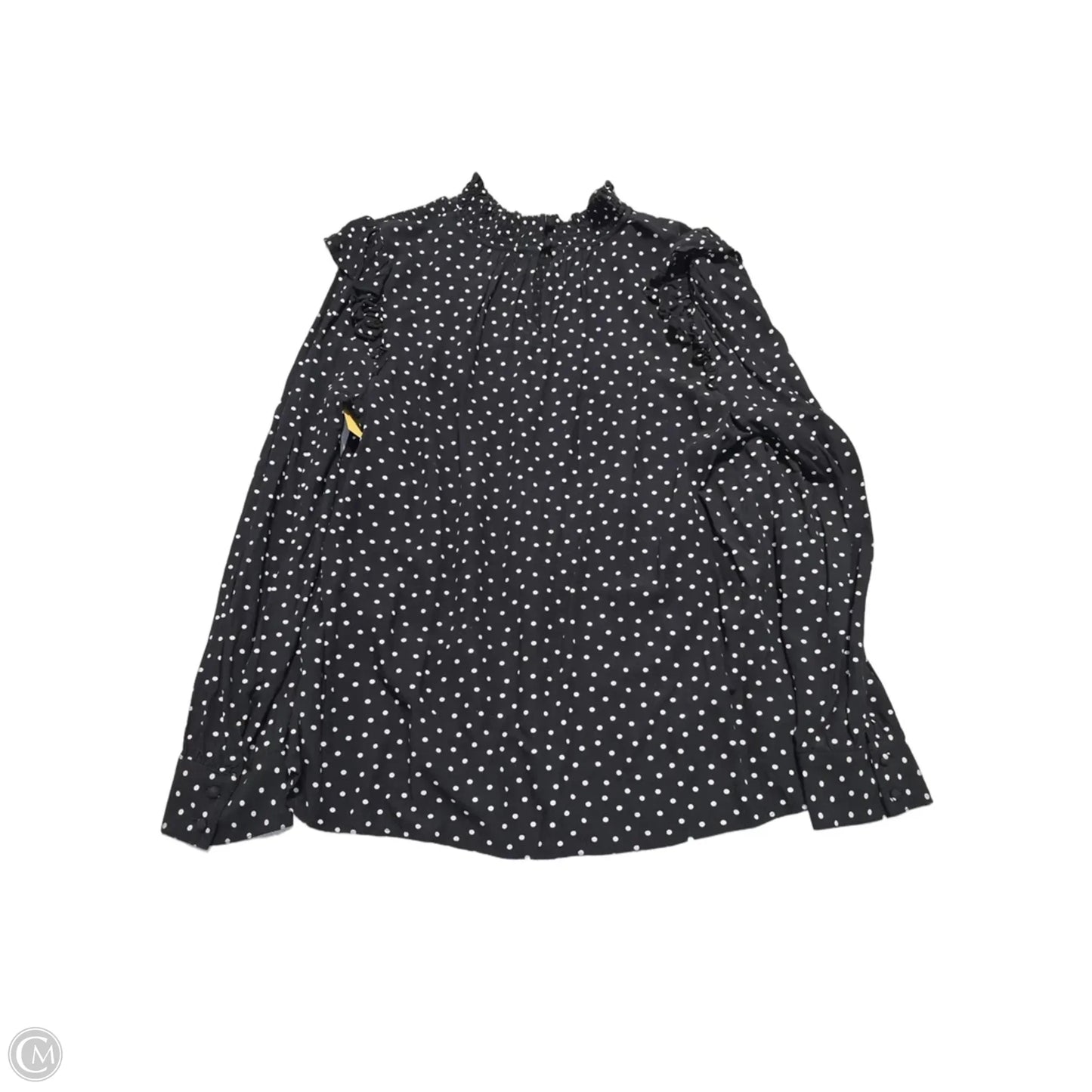 Top Long Sleeve By Loft In Black & White, Size: L