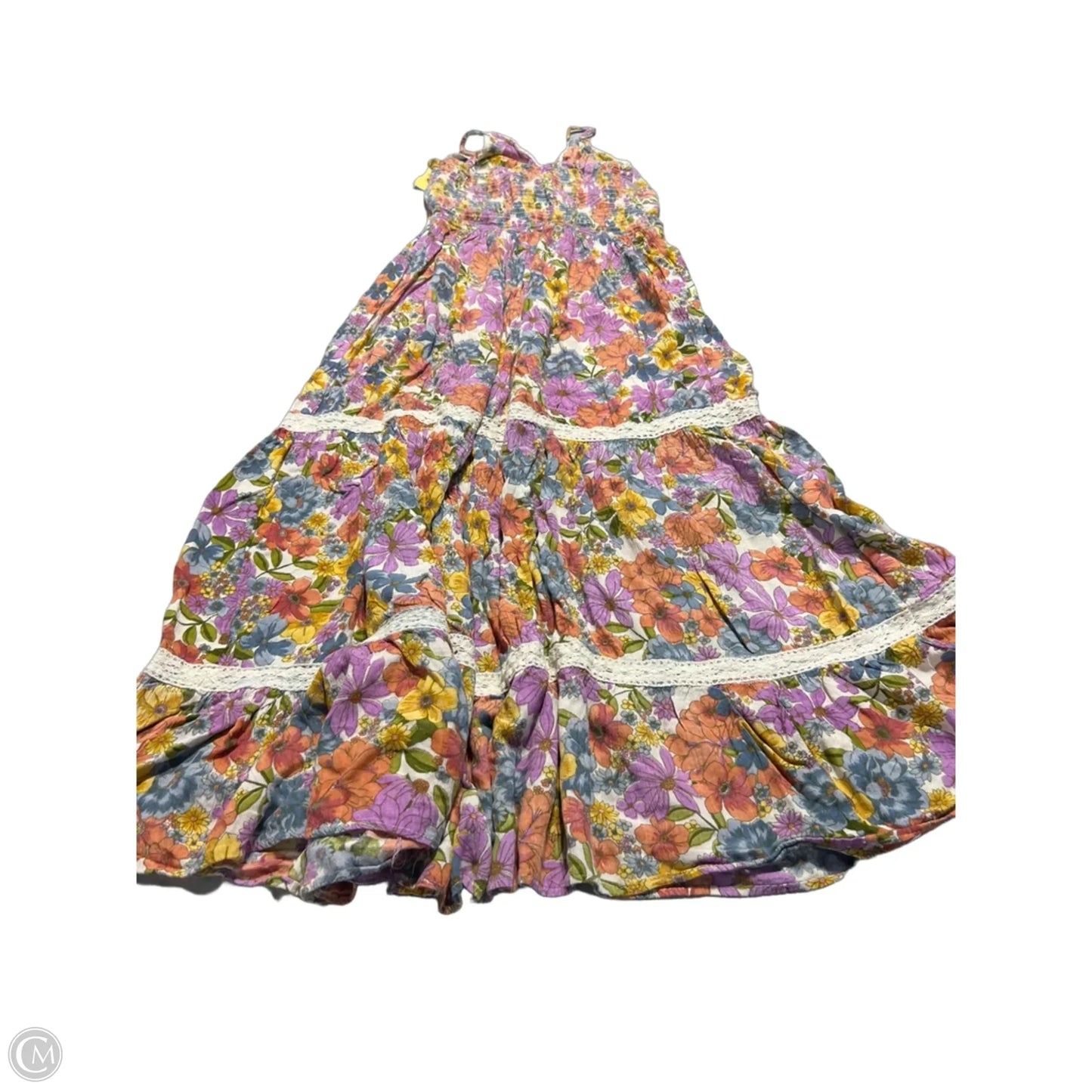 Dress Casual Maxi By Angie In Floral Print, Size: L