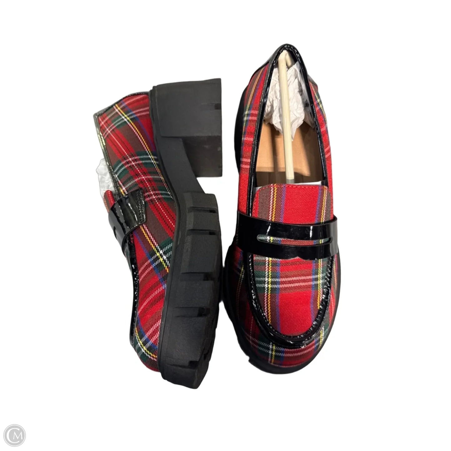 Shoes Sneakers Platform By Betsey Johnson In Black & Red, Size: 8.5