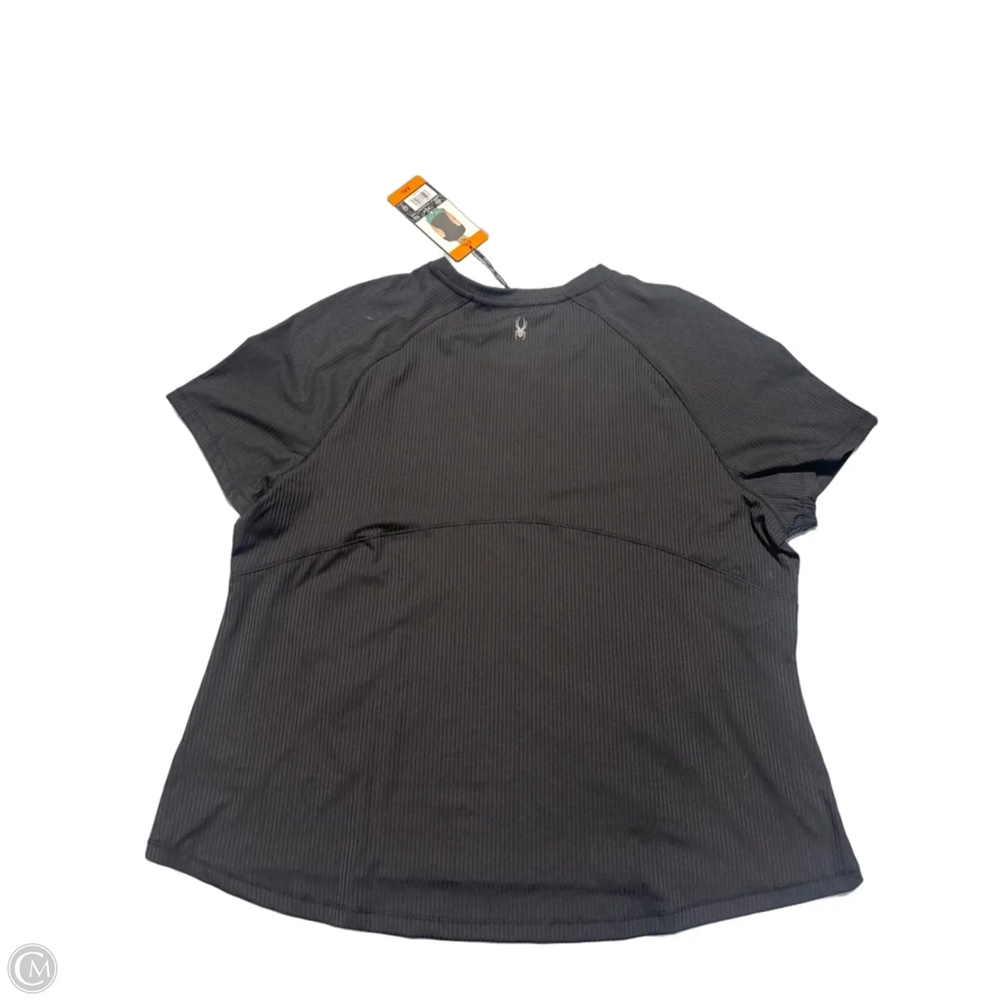 Athletic Top Short Sleeve By Spyder In Black, Size: Xxl