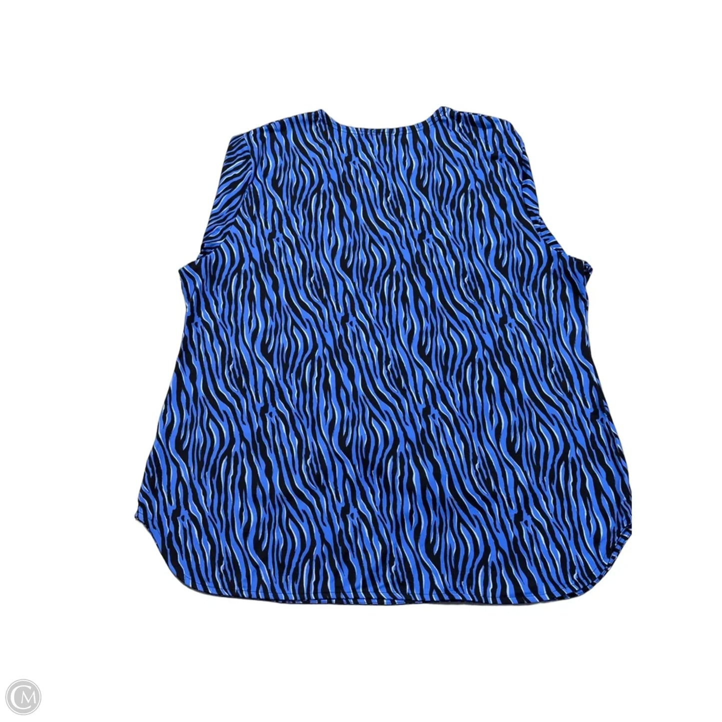 Athletic Top Short Sleeve By Lulu B In Black & Blue, Size: 1x