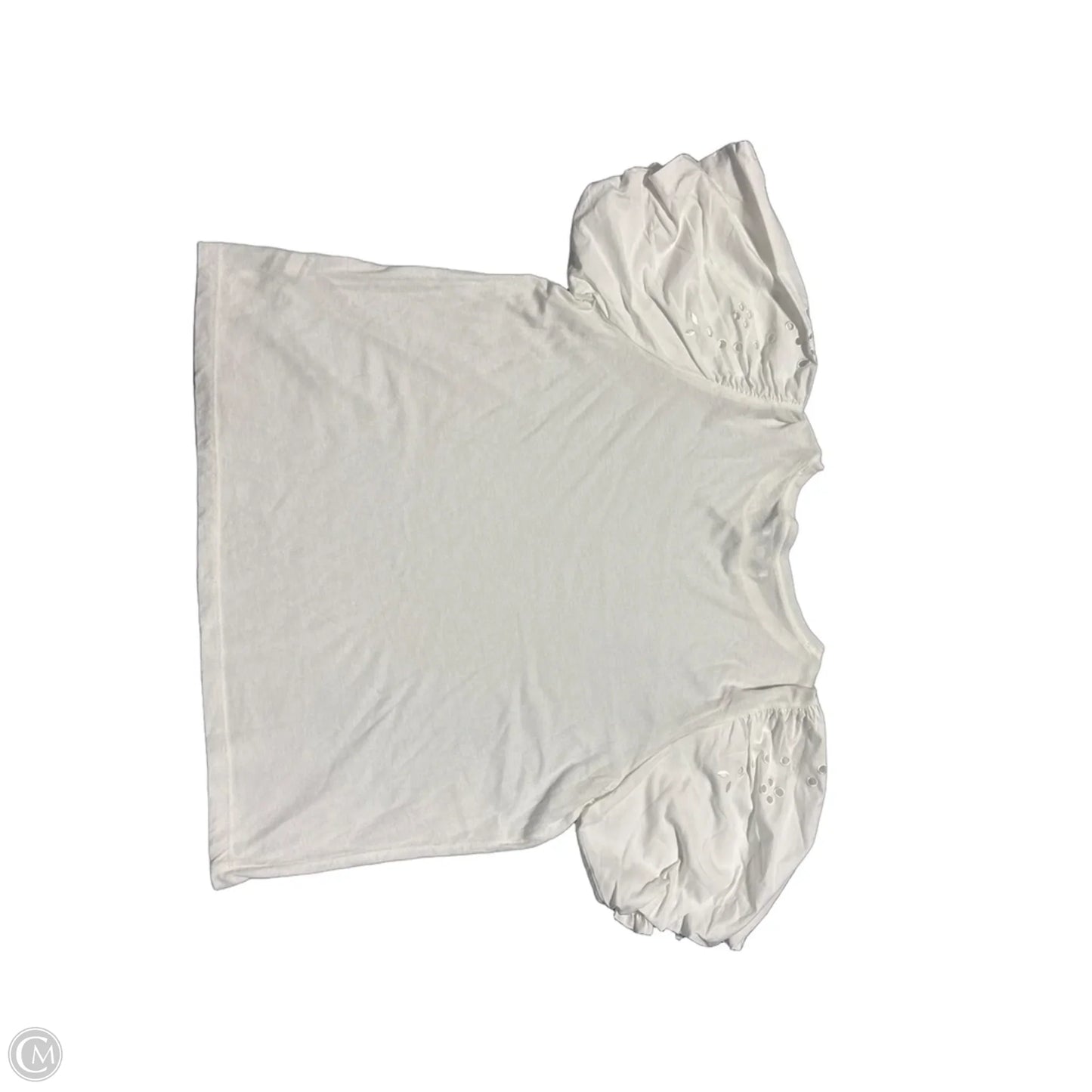 Top Short Sleeve By Free Assembly In White, Size: Xxl
