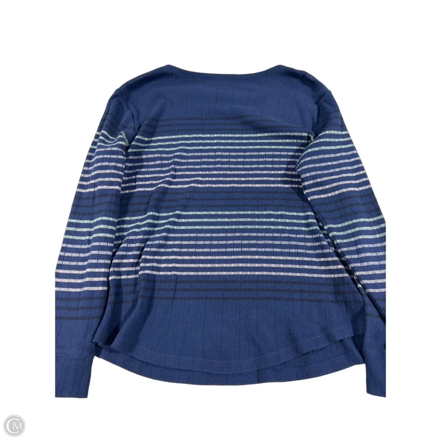 Top Long Sleeve By Talbots In Blue, Size: L
