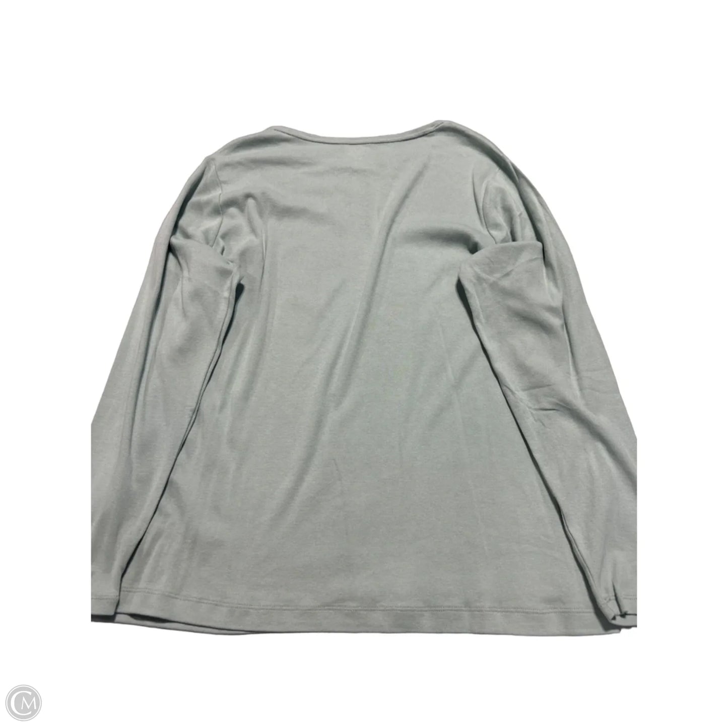 Top Long Sleeve By Croft And Barrow In Green, Size: 1x