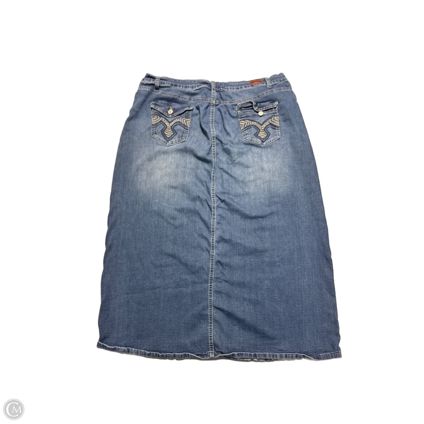 Skirt Maxi By Cmc In Blue Denim, Size: 3x