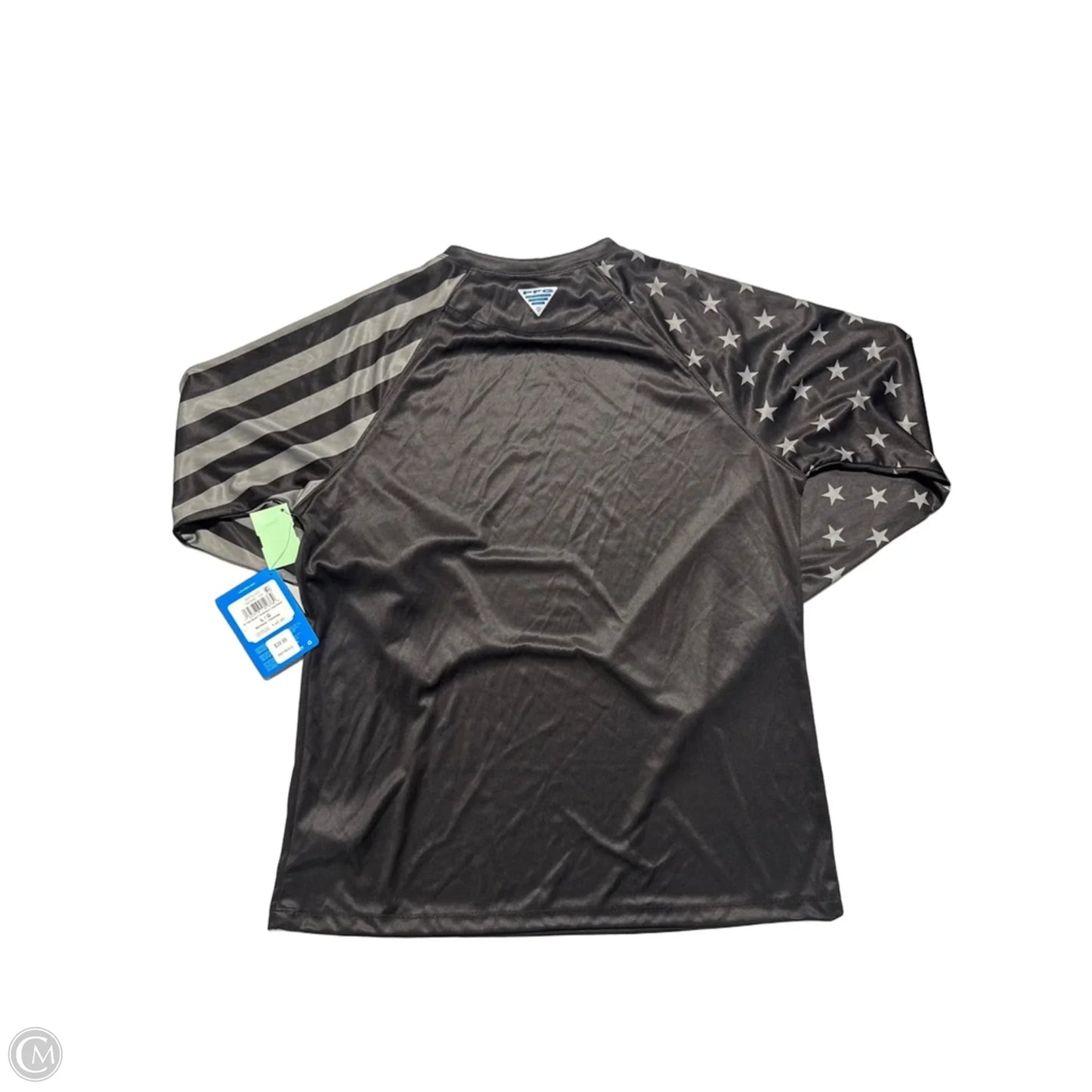Top Long Sleeve By Columbia In Black & Grey, Size: L