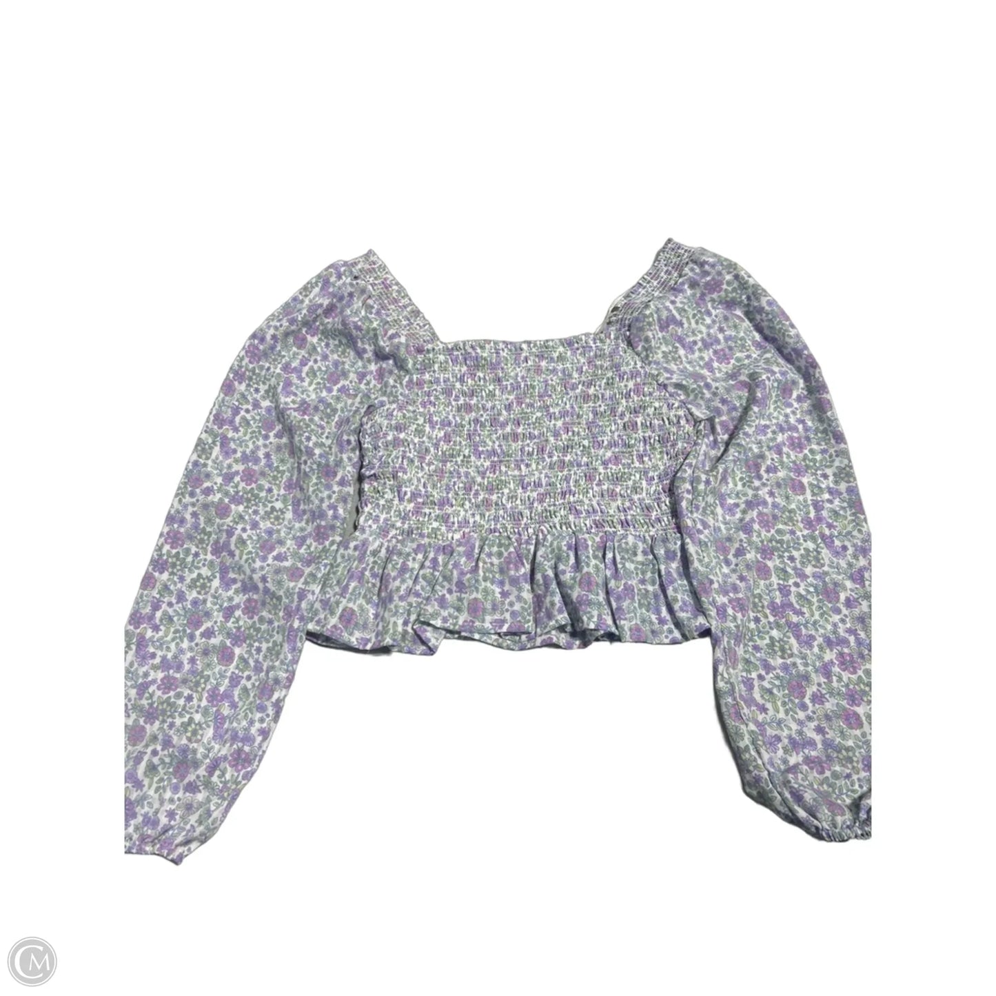 Top Long Sleeve By Japna In Floral Print, Size: S