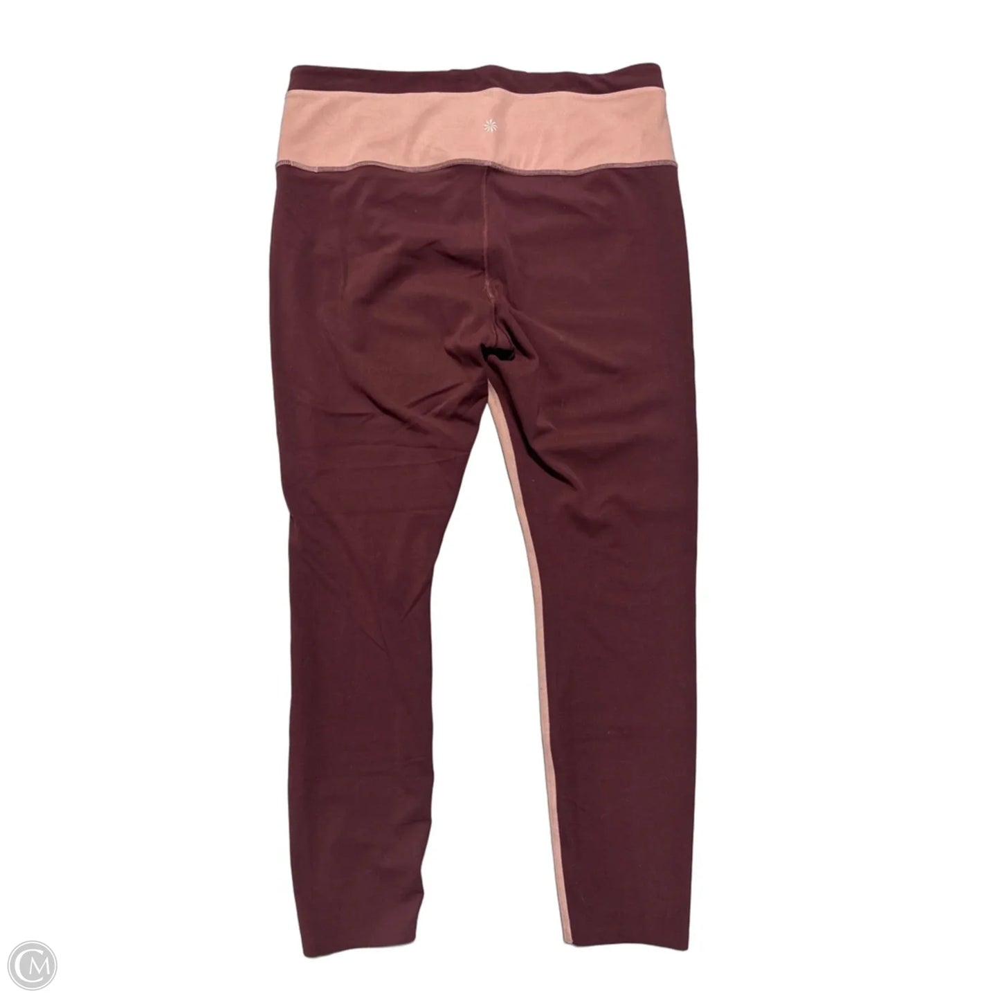 Athletic Leggings By Athleta In Maroon, Size: L